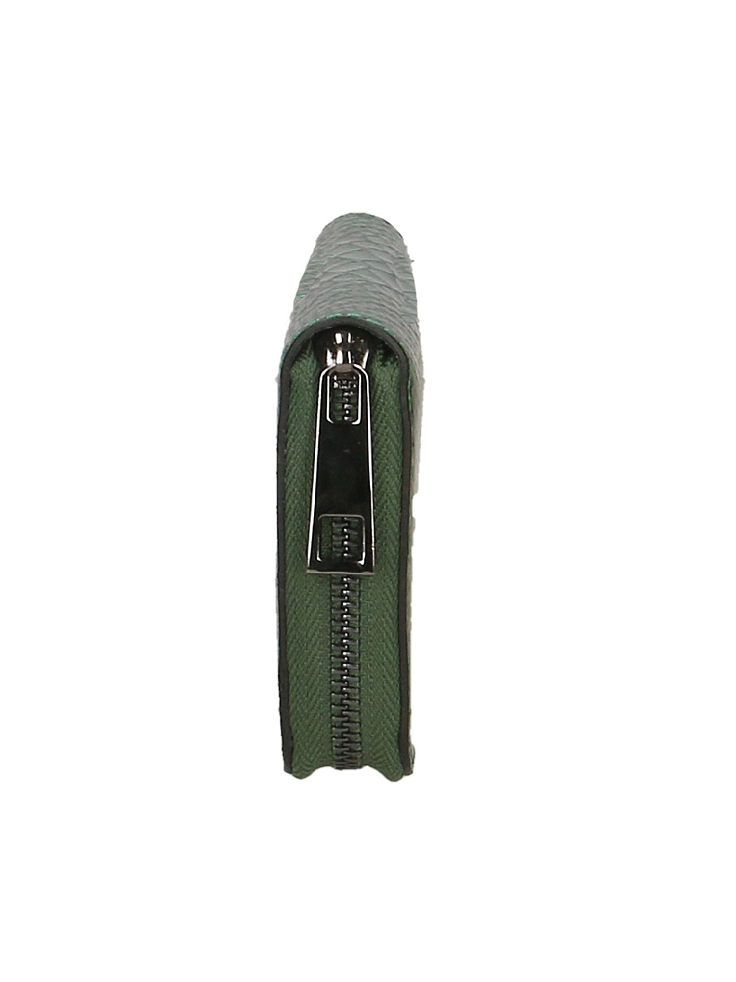 Nohemi Portafoglio donna vera pelle Zip 524072-VERDE GREEN Gave Lux