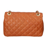 Clizia Borsa a spalla da donna Vera pelle 6078-S17 CUOIO SCURO Gave Lux