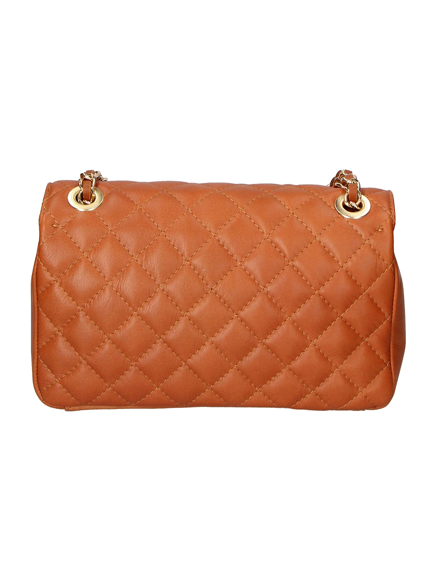 Clizia Borsa a spalla da donna Vera pelle 6078-S17 CUOIO SCURO Gave Lux