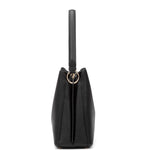Borsa a spalla da donna 100% pelle vegana PU 714-1PT-BLACK Diana&co