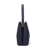 Borsa a spalla da donna 100% pelle vegana PU 714-1PT-NAVYBLUE Diana&co