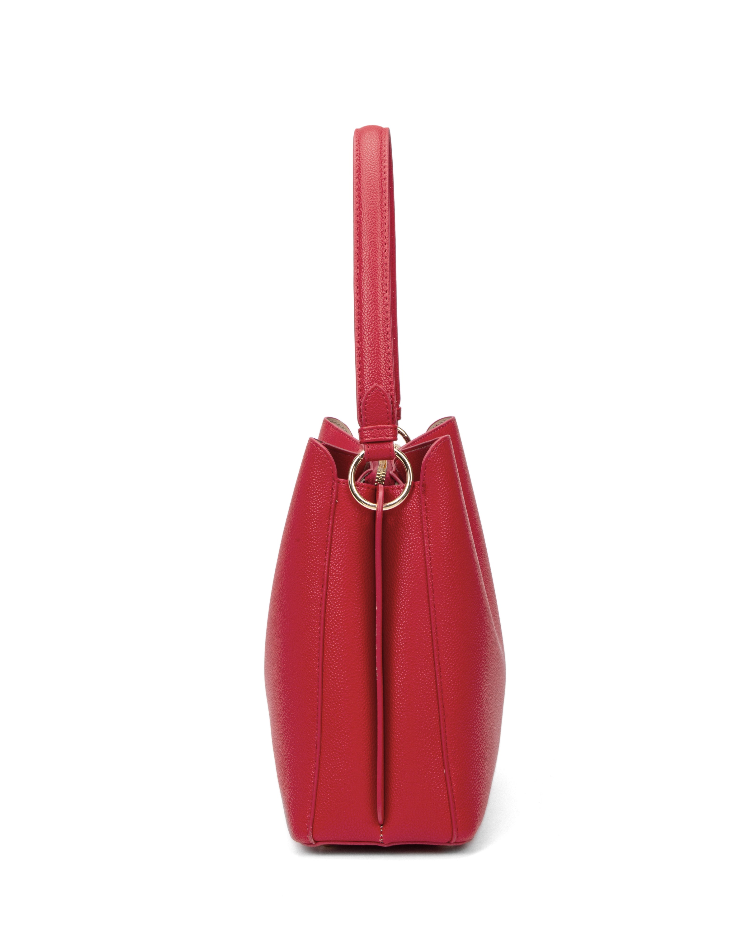 Borsa a spalla da donna 100% pelle vegana PU 714-1PT-RED Diana&co