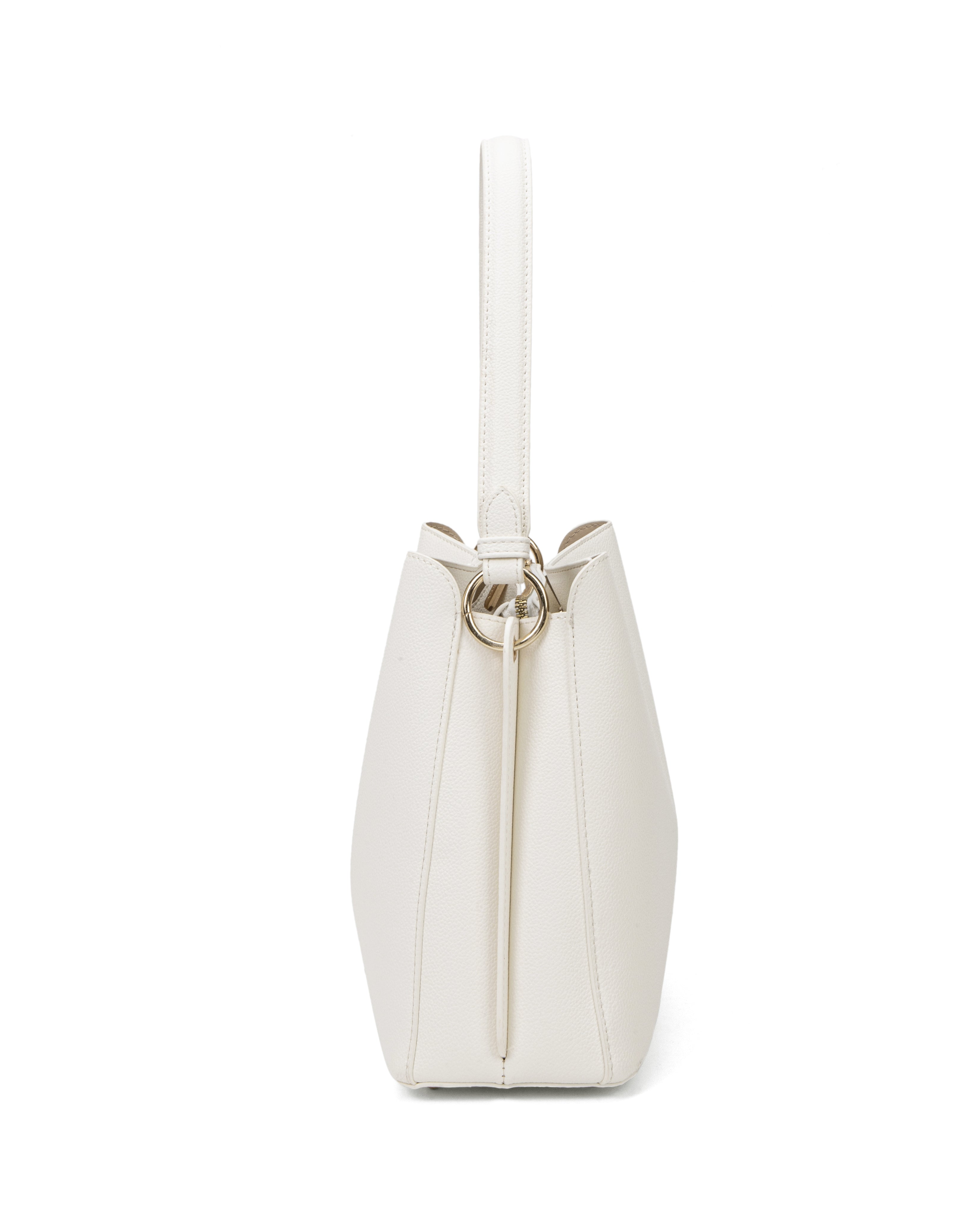 Borsa a spalla da donna 100% pelle vegana PU 714-1PT-WHITE Diana&co
