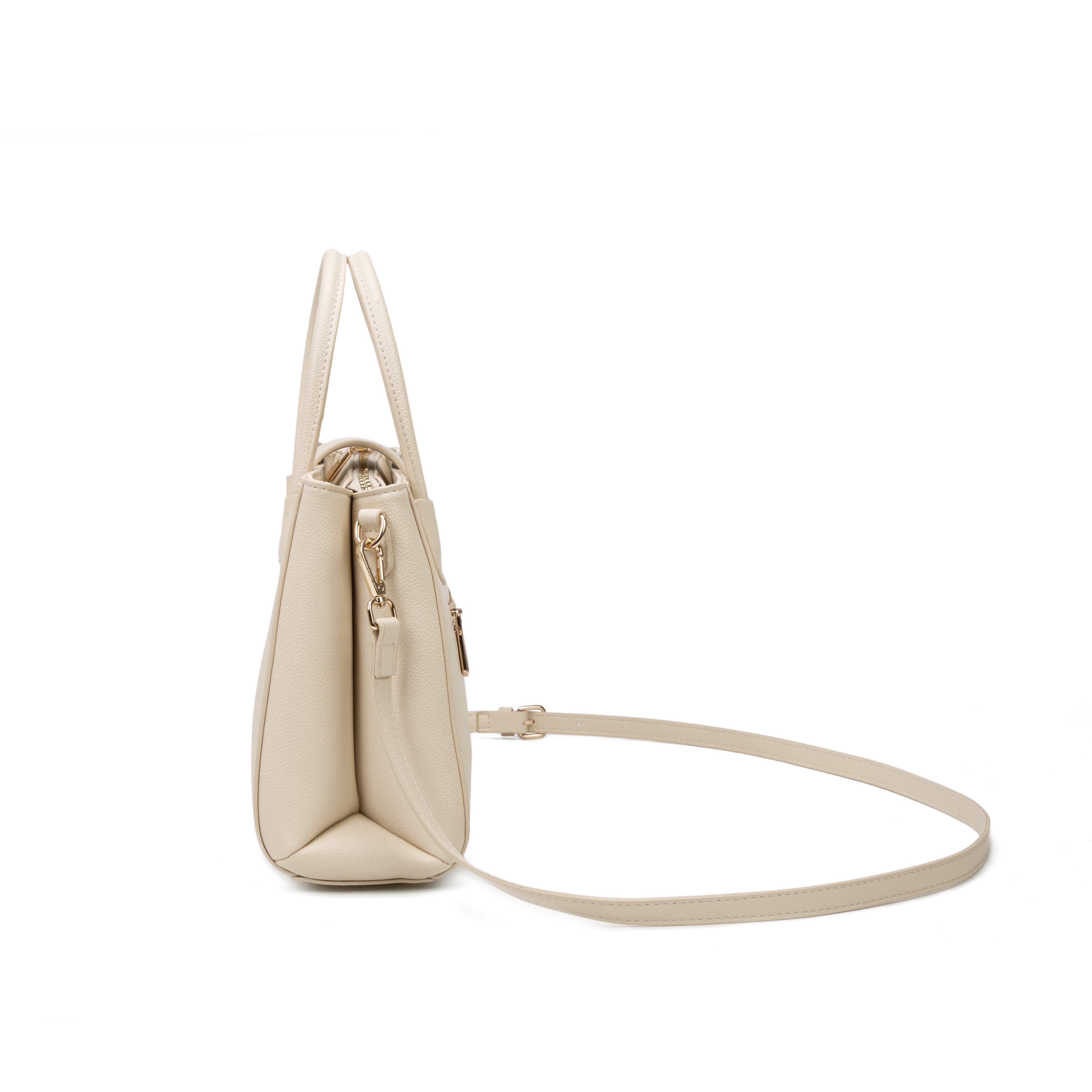 Borsa a mano da donna 100% pelle vegana PU 714-2PT-BEIGE Diana&co