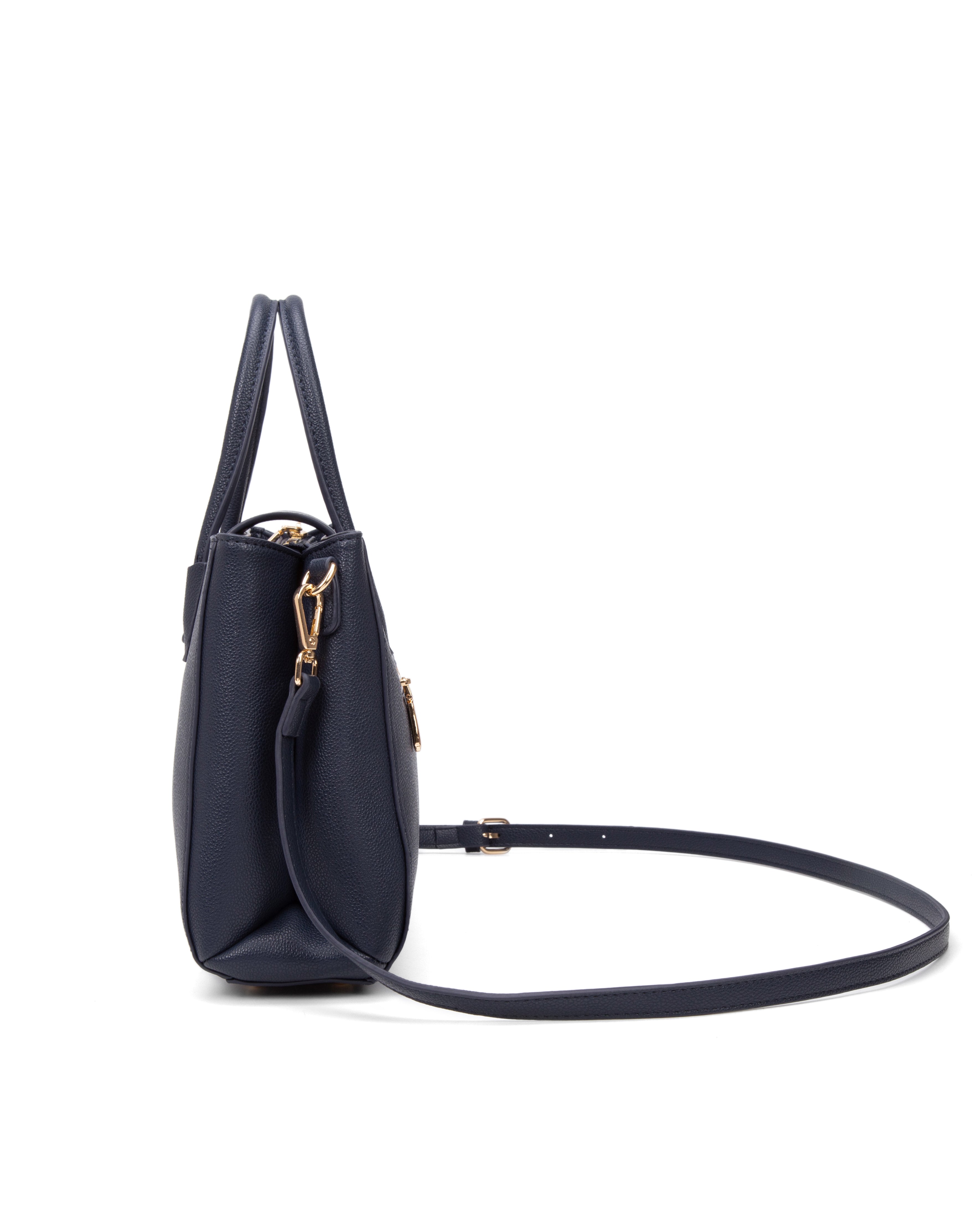 Borsa a mano da donna 100% pelle vegana PU 714-2PT-NAVYBLUE Diana&co