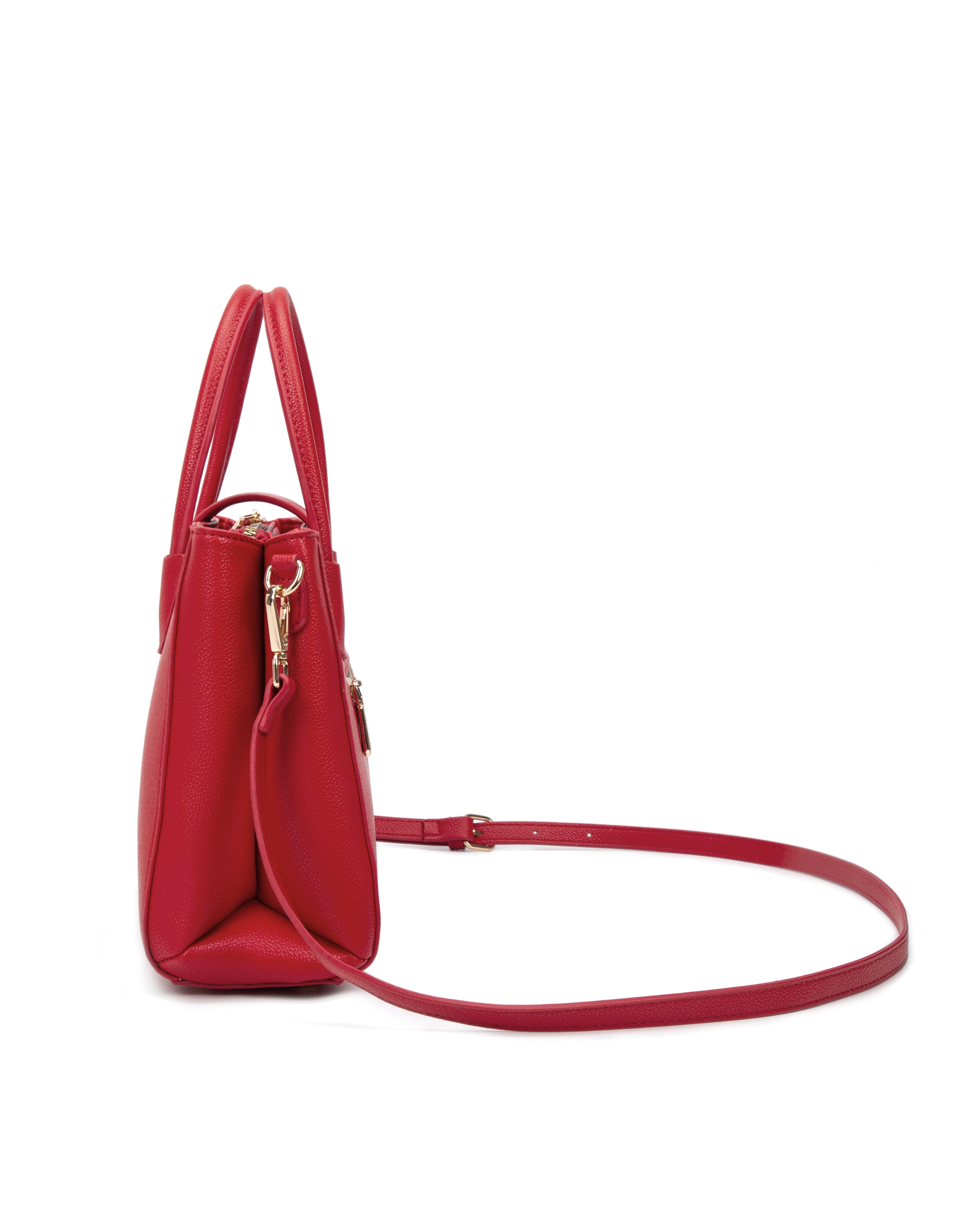 Borsa a mano da donna 100% pelle vegana PU 714-2PT-RED Diana&co