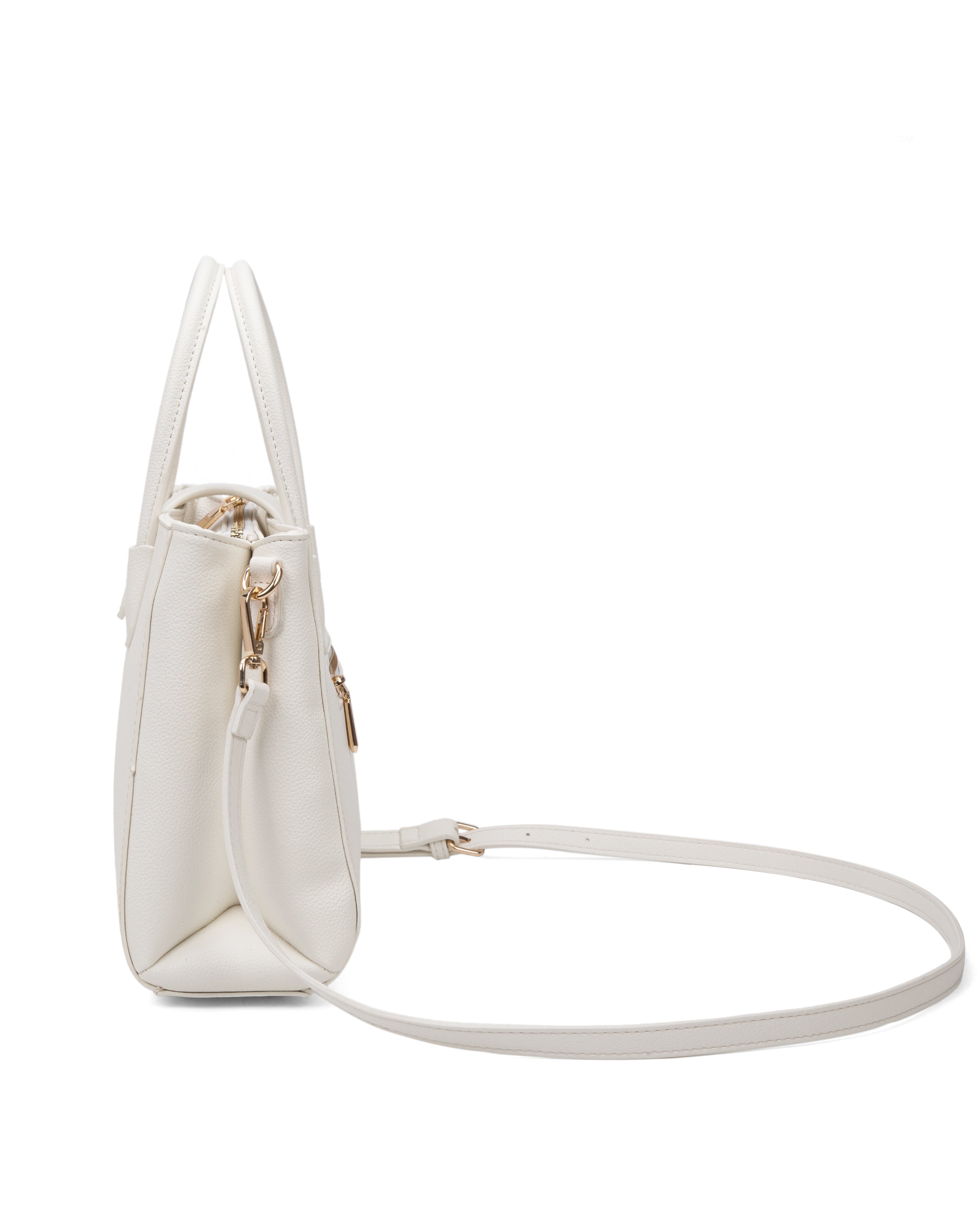 Borsa a mano da donna 100% pelle vegana PU 714-2PT-WHITE Diana&co