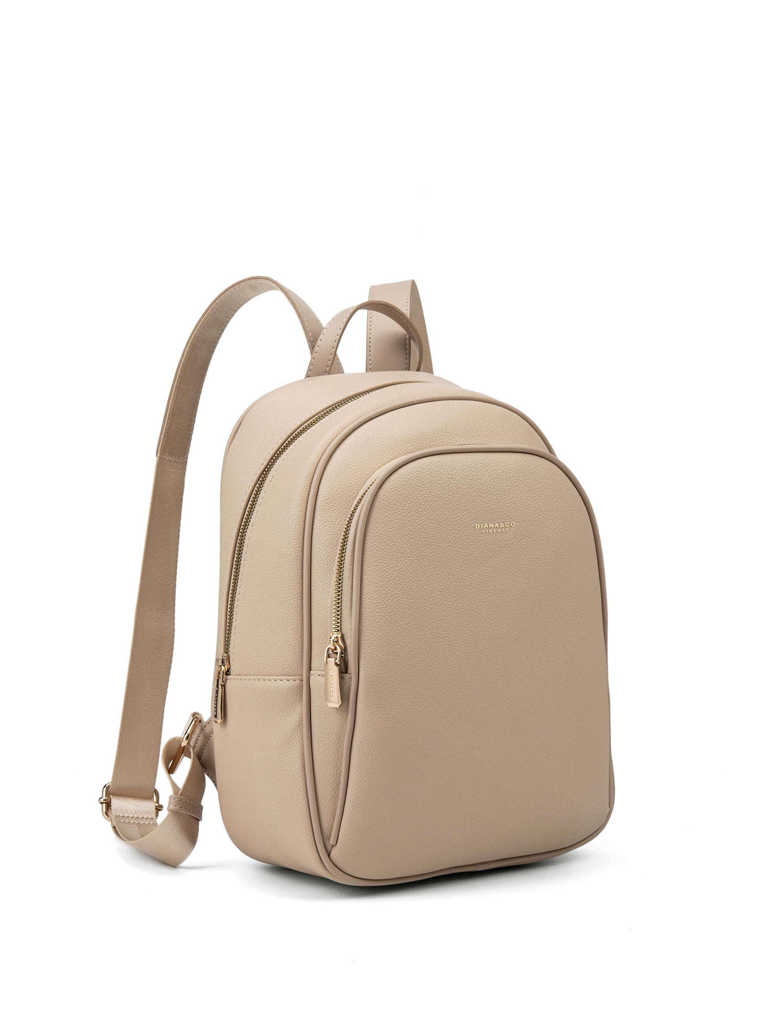 Zaino da donna in pelle vegana Casual 714-3PT-ALMOND Diana&co