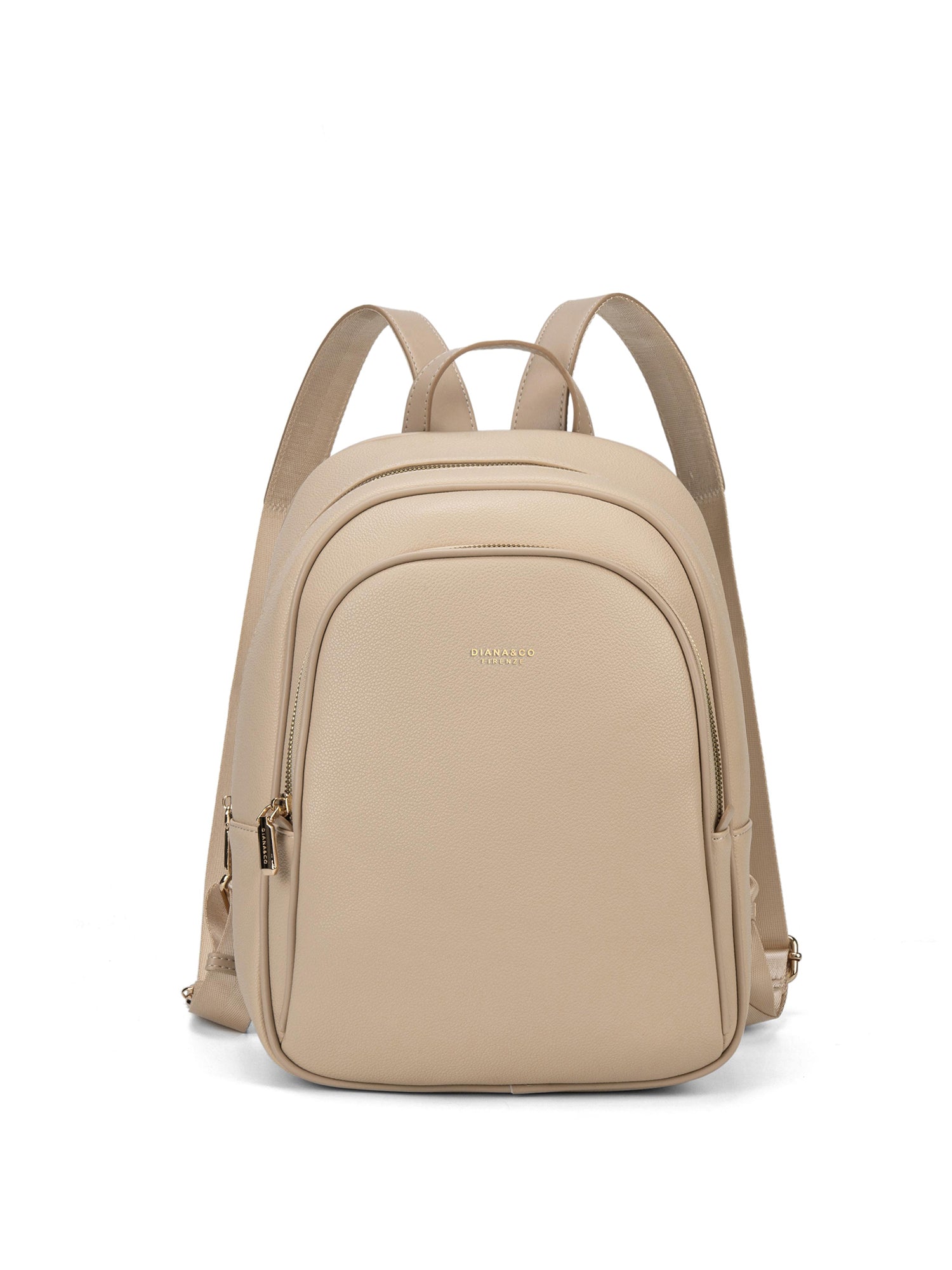 Zaino da donna in pelle vegana Casual 714-3PT-ALMOND Diana&co