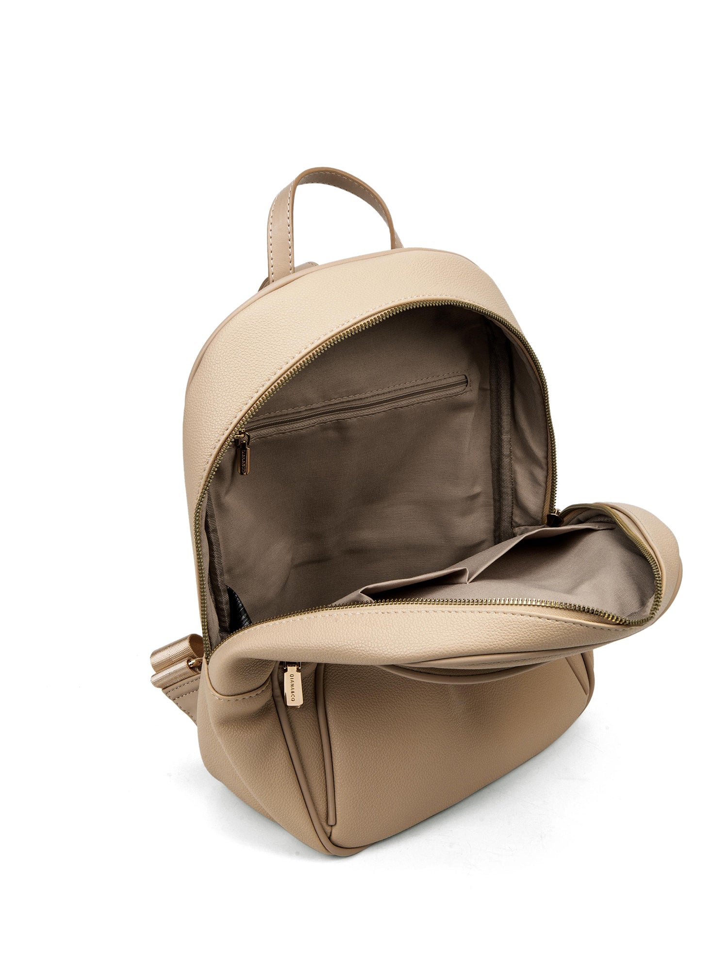 Zaino da donna in pelle vegana Casual 714-3PT-ALMOND Diana&co