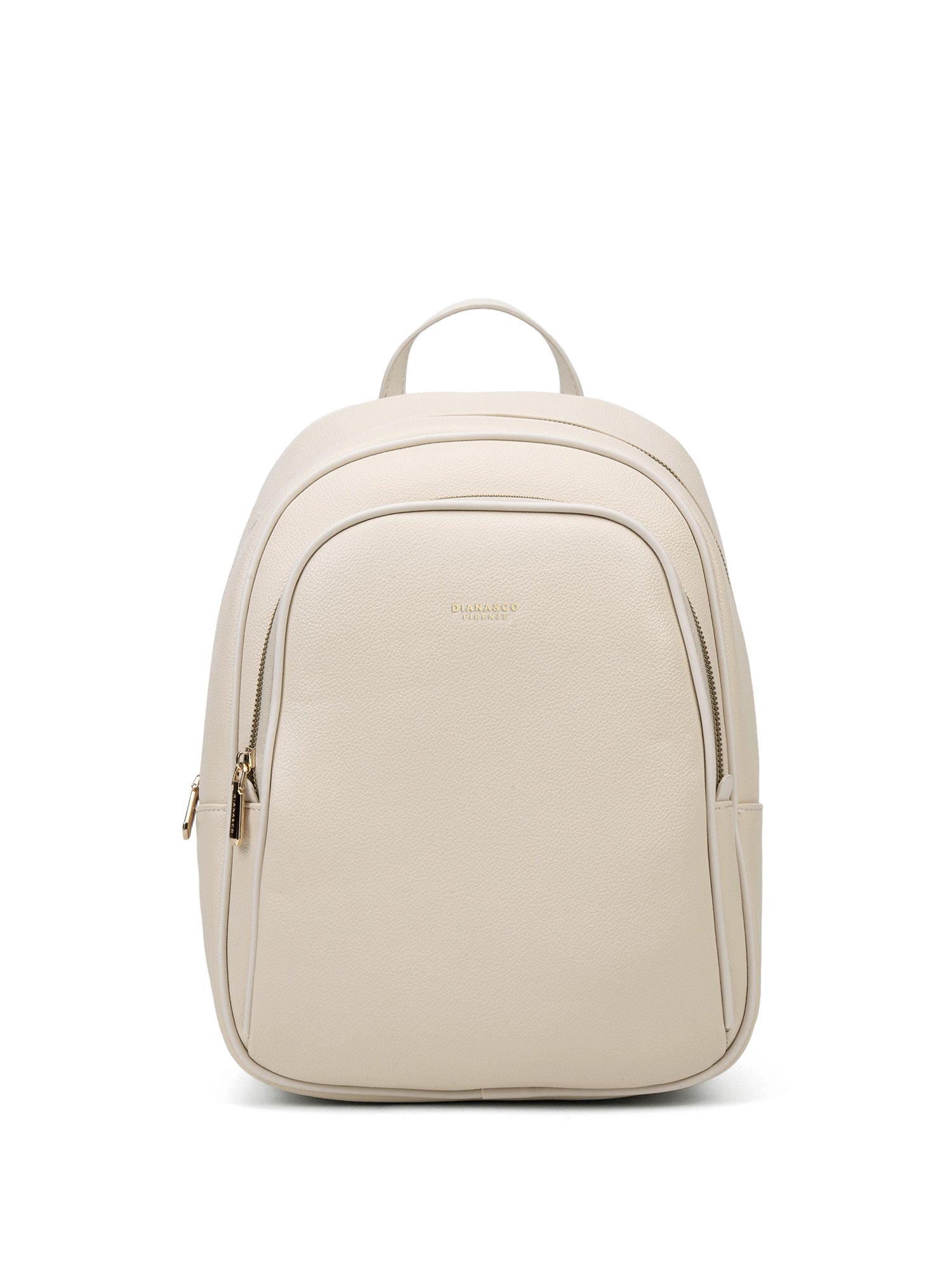 Zaino da donna in pelle vegana Casual 714-3PT-BEIGE Diana&co