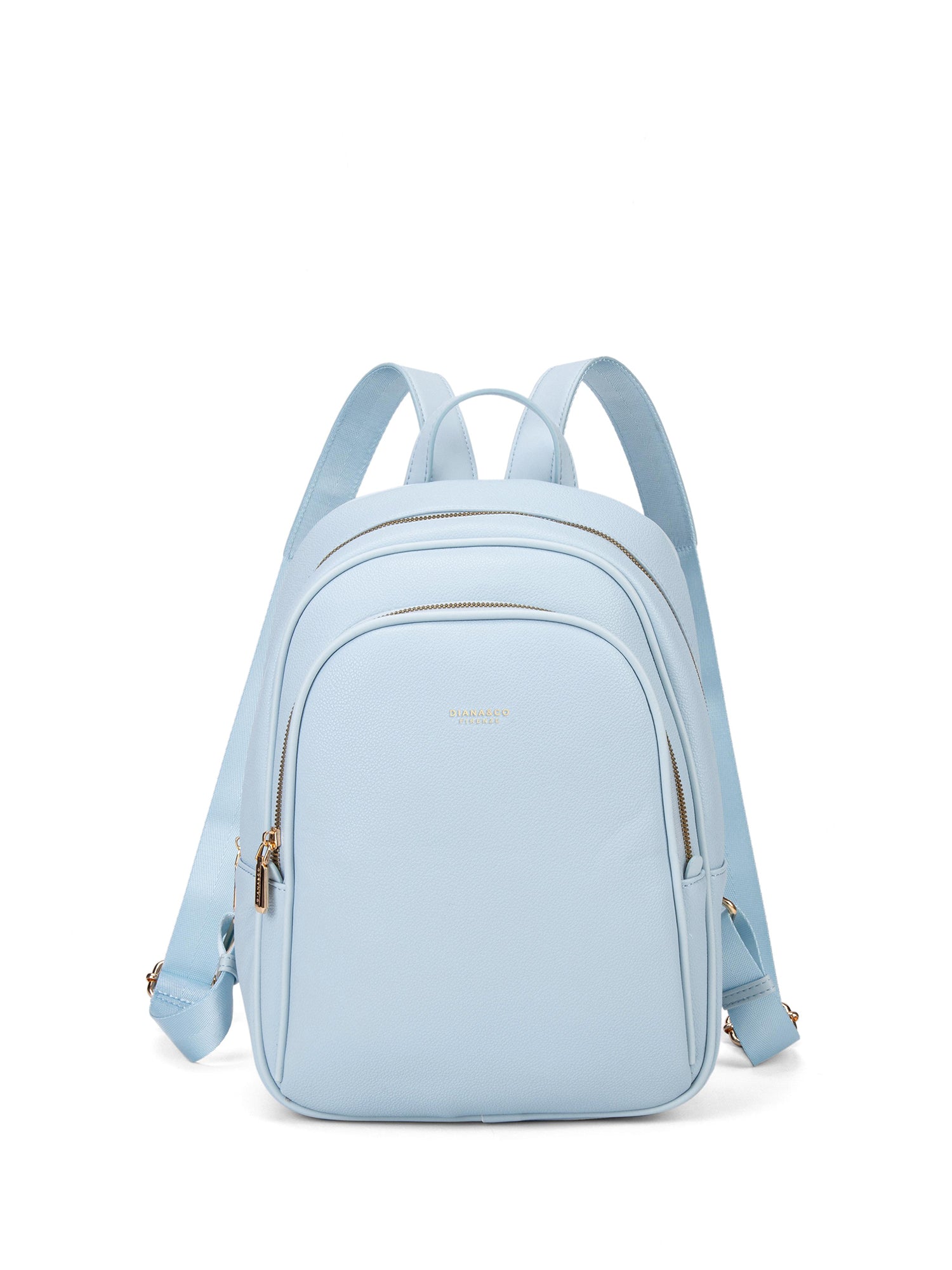 Zaino da donna in pelle vegana Casual 714-3PT-LIGHT BLUE Diana&co