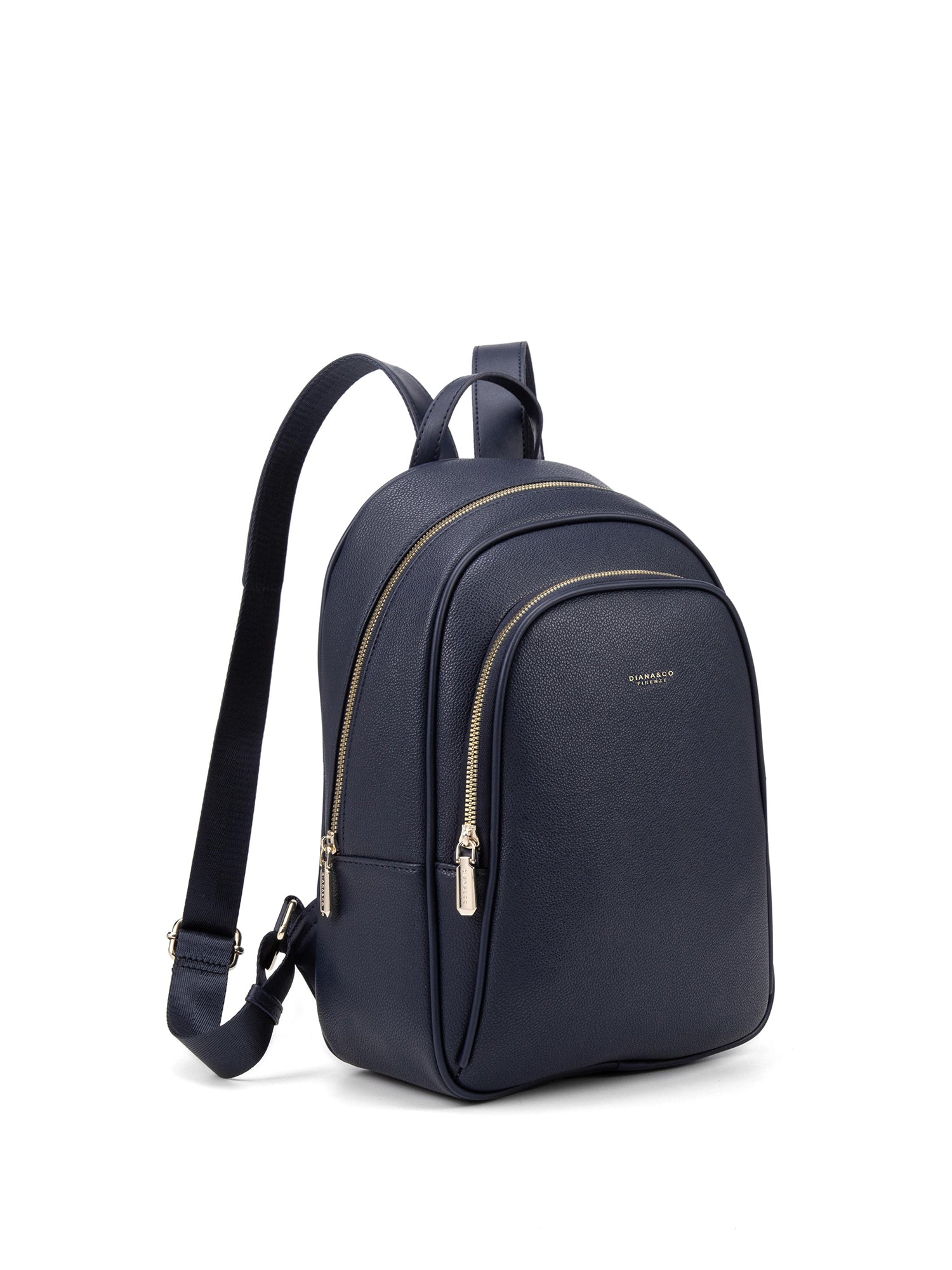 Zaino da donna in pelle vegana Casual 714-3PT-NAVY BLUE Diana&co