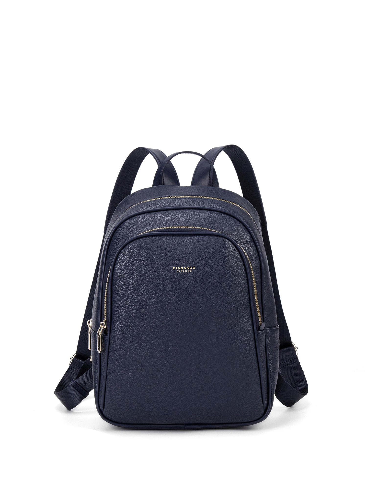 Zaino da donna in pelle vegana Casual 714-3PT-NAVY BLUE Diana&co