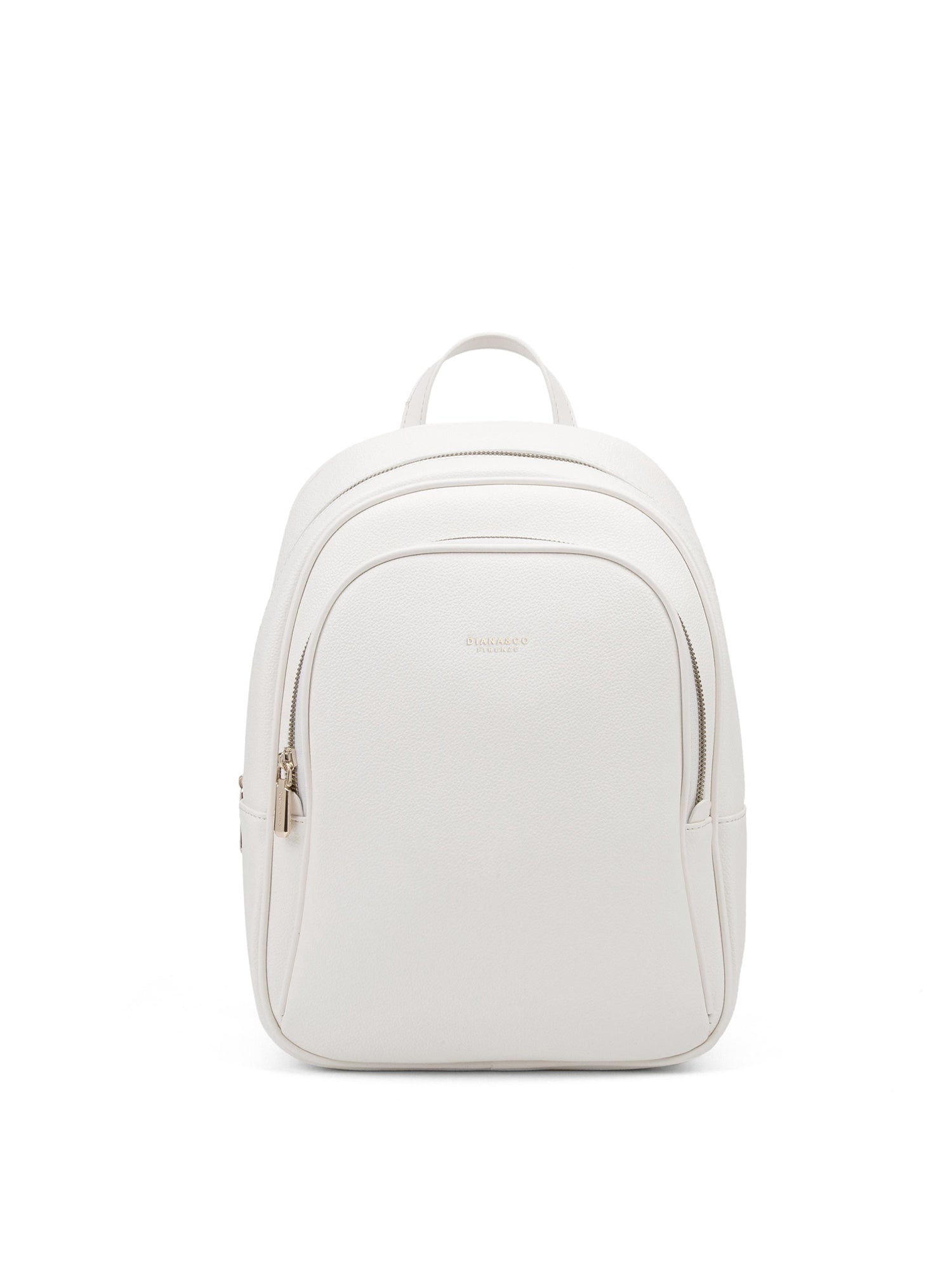 Zaino da donna in pelle vegana Casual 714-3PT-WHITE Diana&co