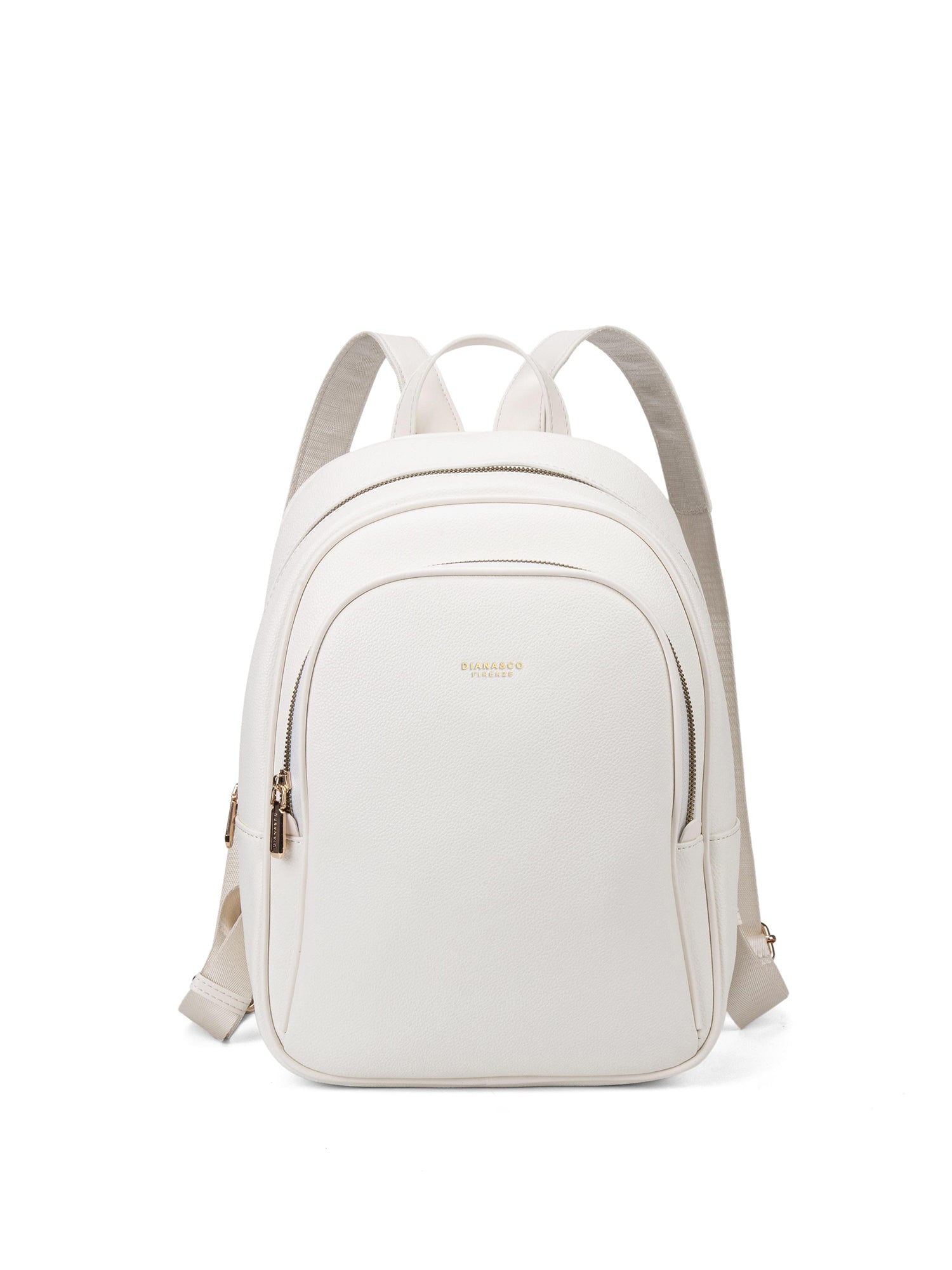 Zaino da donna in pelle vegana Casual 714-3PT-WHITE Diana&co