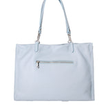 Borsa a mano da donna 100% vera pelle 07138-D92 CELESTE Roberta Rossi