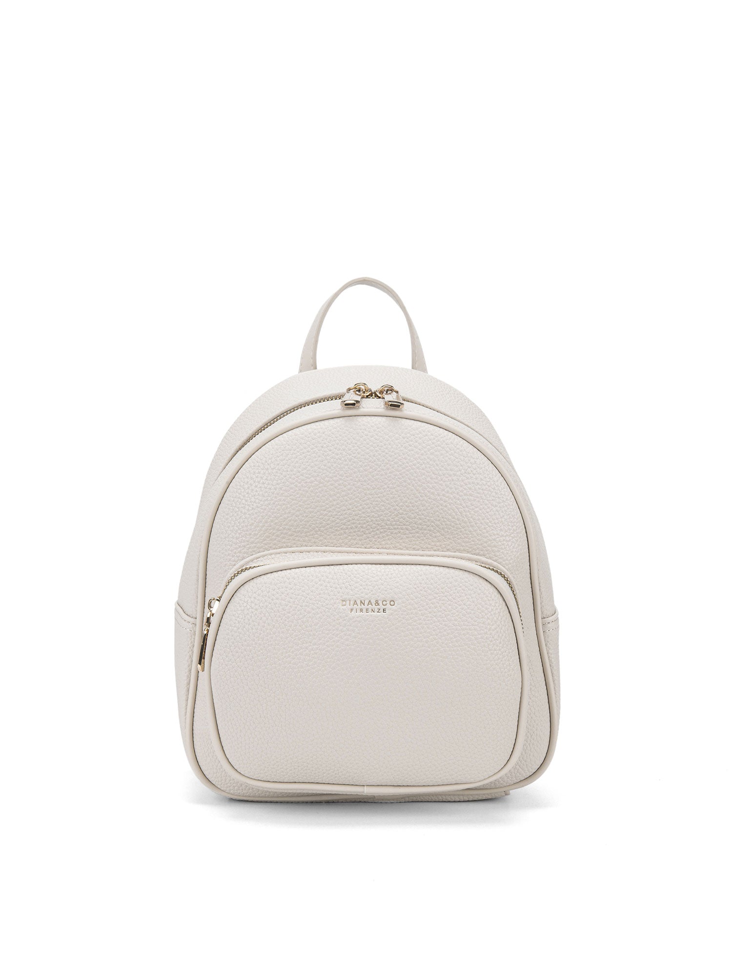 Zaino da donna in pelle vegana Casual 715-2PT-BEIGE Diana&co