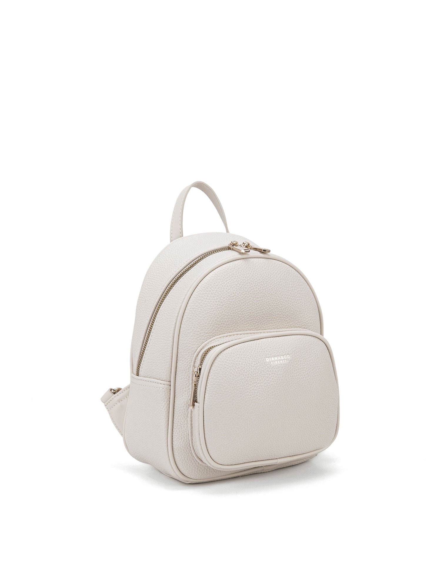 Zaino da donna in pelle vegana Casual 715-2PT-BEIGE Diana&co