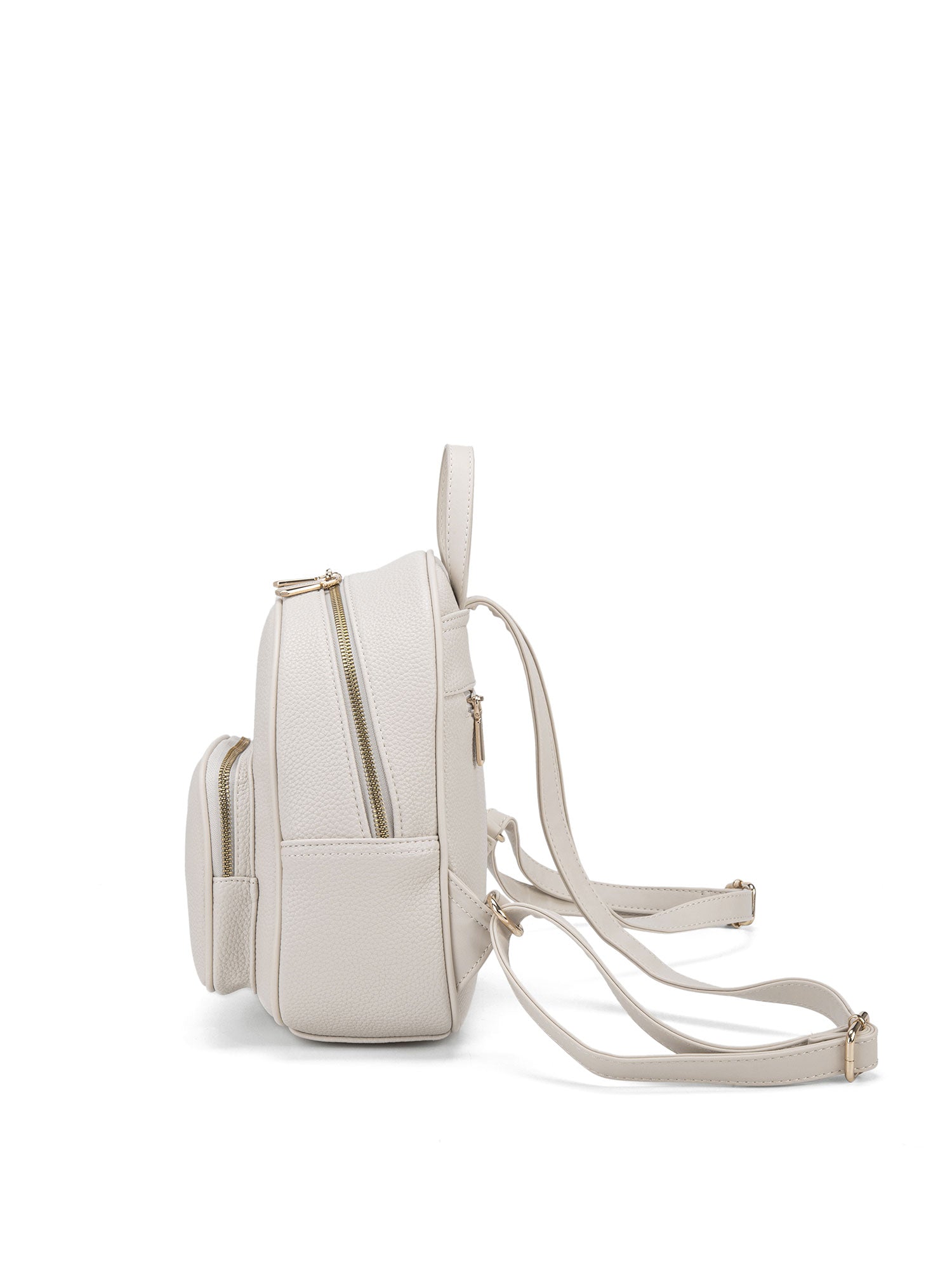 Zaino da donna in pelle vegana Casual 715-2PT-BEIGE Diana&co