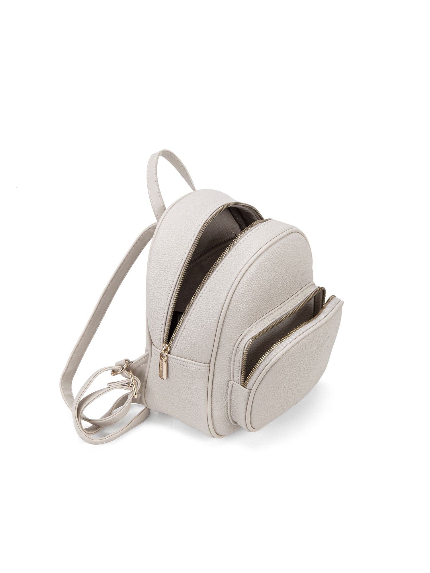 Zaino da donna in pelle vegana Casual 715-2PT-BEIGE Diana&co
