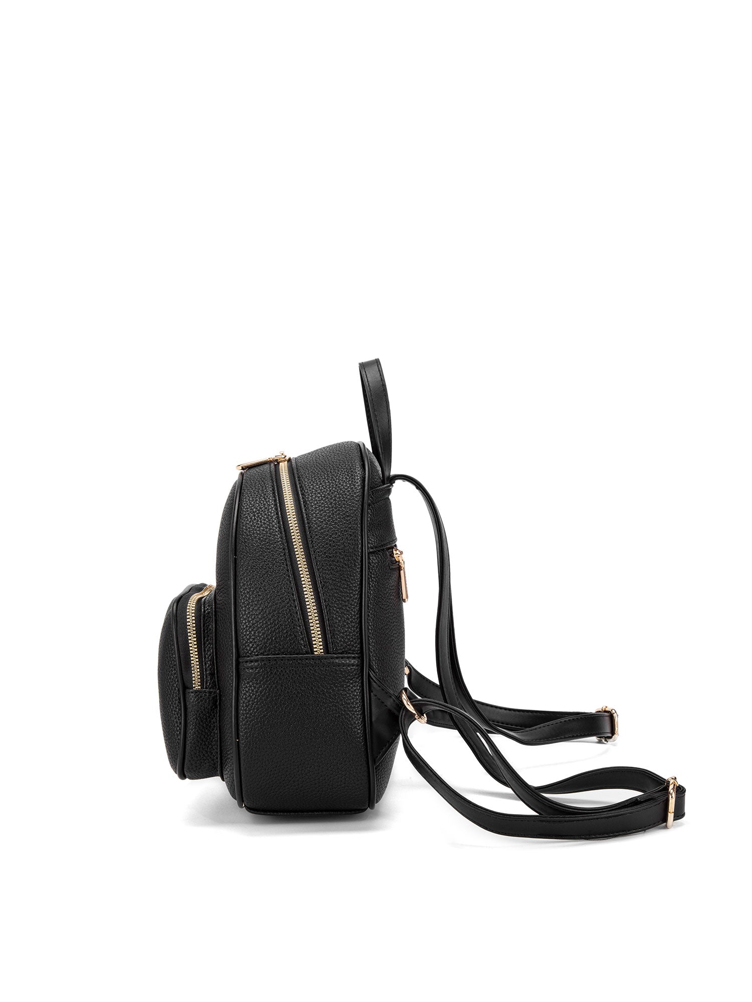 Zaino da donna in pelle vegana Casual 715-2PT-BLACK Diana&co