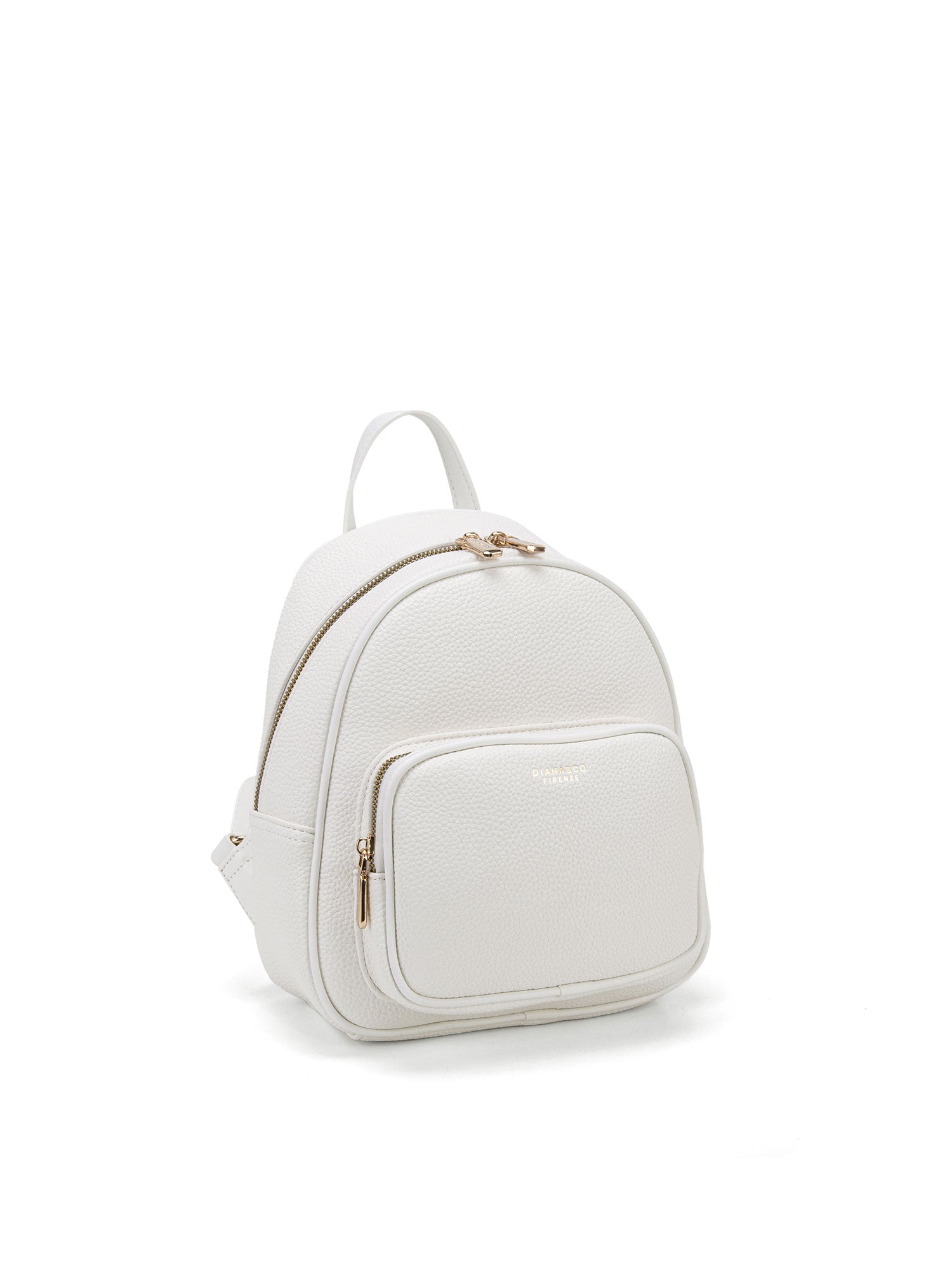 Zaino da donna in pelle vegana Casual 715-2PT-WHITE Diana&co