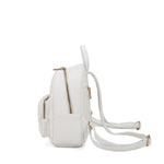 Zaino da donna in pelle vegana Casual 715-2PT-WHITE Diana&co