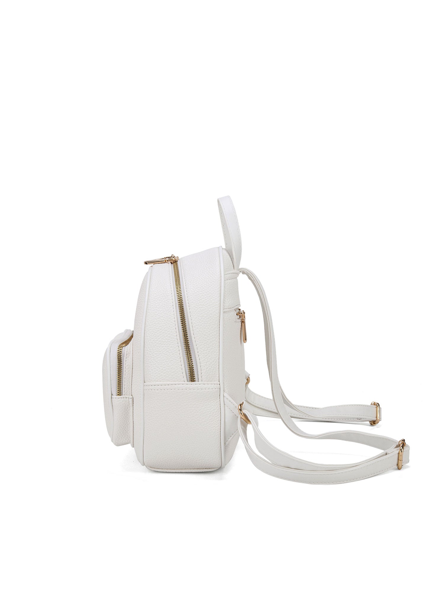 Zaino da donna in pelle vegana Casual 715-2PT-WHITE Diana&co