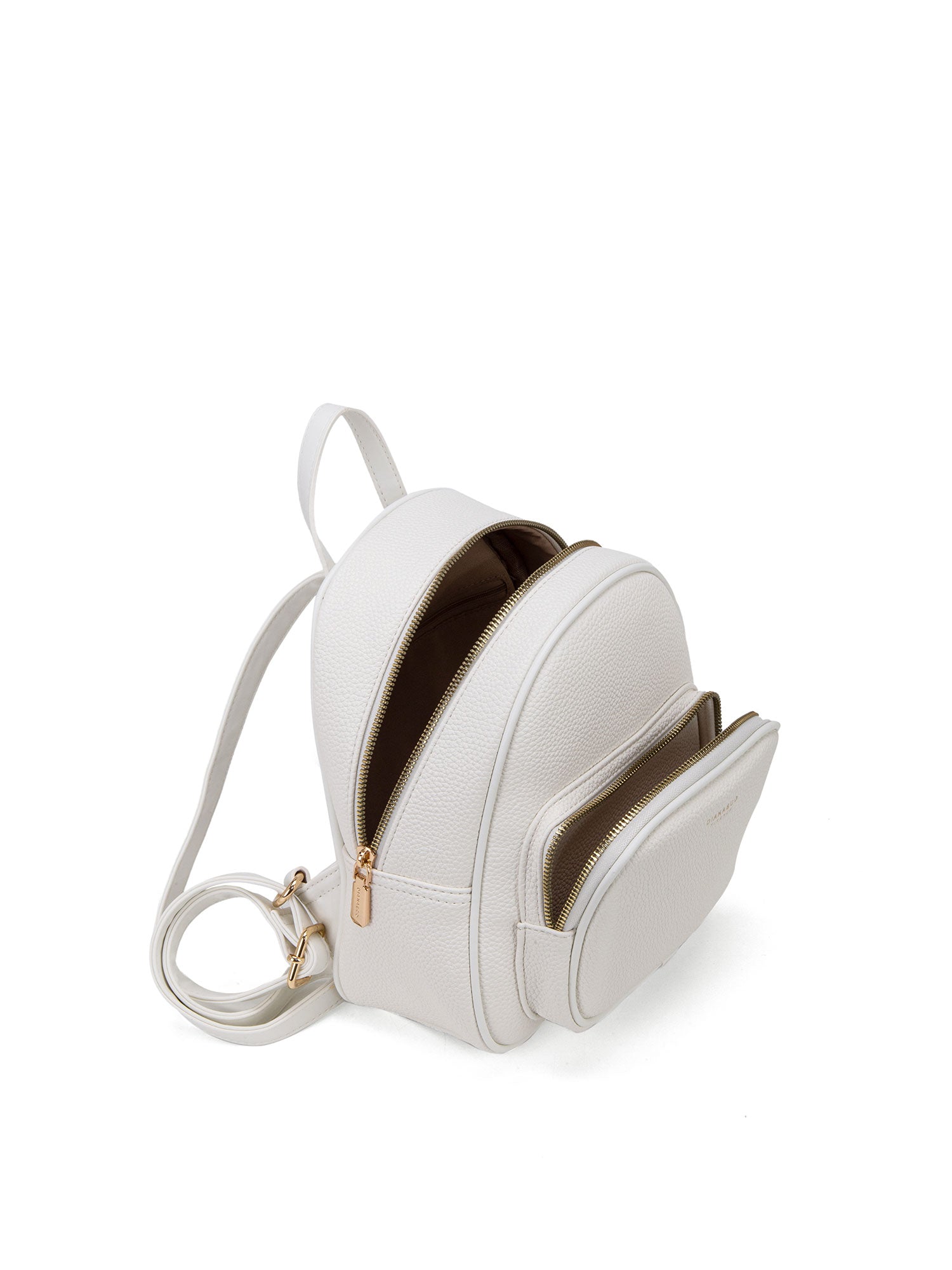 Zaino da donna in pelle vegana Casual 715-2PT-WHITE Diana&co
