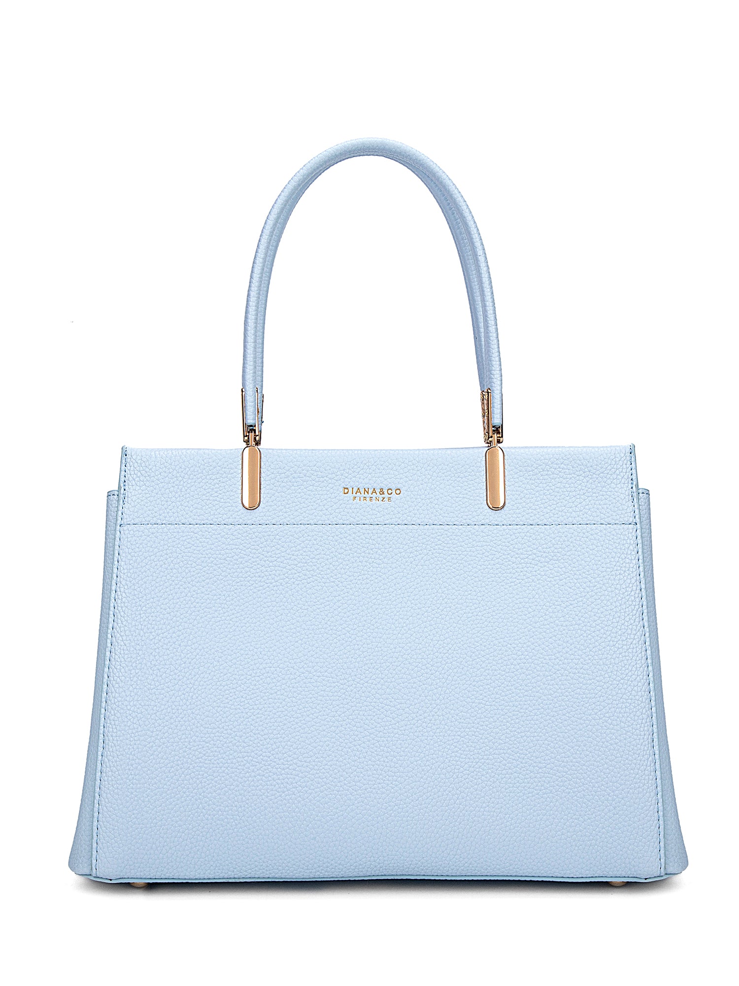 Borsa a mano da donna 100% pelle vegana PU 716-1PT-BABYBLUE Diana&co