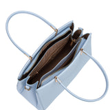 Borsa a mano da donna 100% pelle vegana PU 716-1PT-BABYBLUE Diana&co