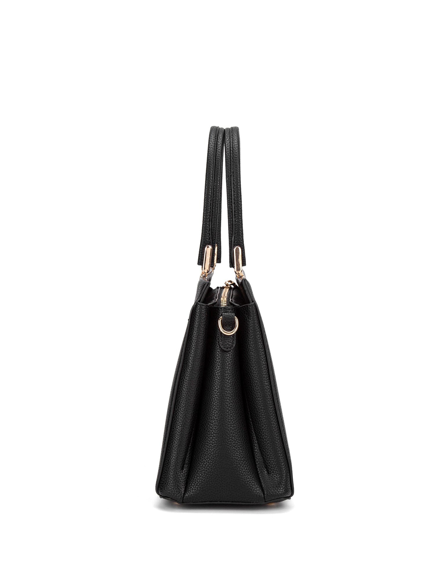 Borsa a mano da donna 100% pelle vegana PU 716-1PT-BLACK Diana&co