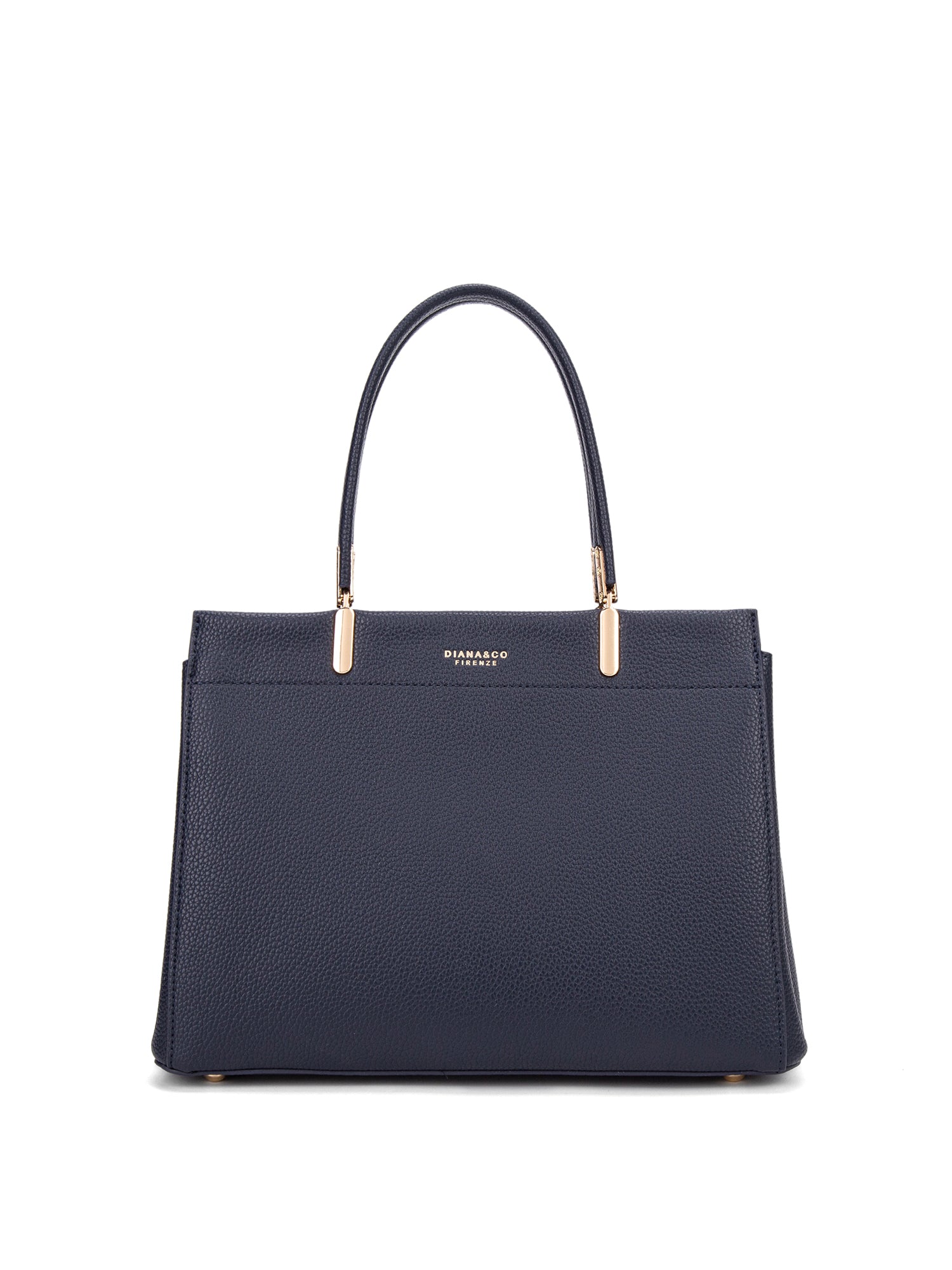 Borsa a mano da donna 100% pelle vegana PU 716-1PT-NAVYBLUE Diana&co