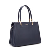 Borsa a mano da donna 100% pelle vegana PU 716-1PT-NAVYBLUE Diana&co