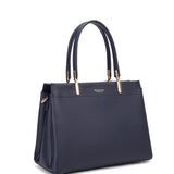 Borsa a mano da donna 100% pelle vegana PU 716-1PT-NAVYBLUE Diana&co