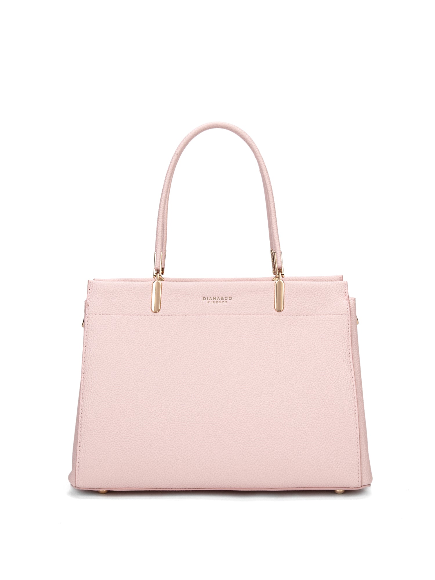 Borsa a mano da donna 100% pelle vegana PU 716-1PT-ROSE Diana&co