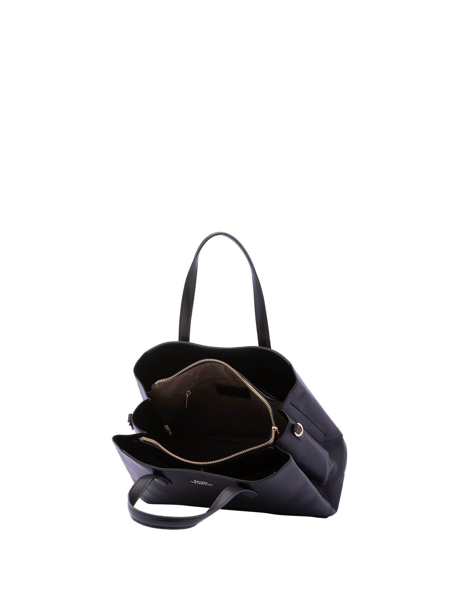 Borsa a mano da donna Ecopelle 7177-BLACK Sergio Valentini