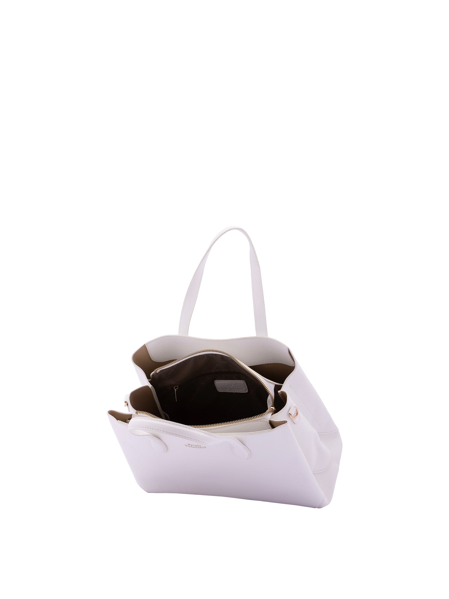 Borsa a mano da donna Ecopelle 7177-WHITE Sergio Valentini