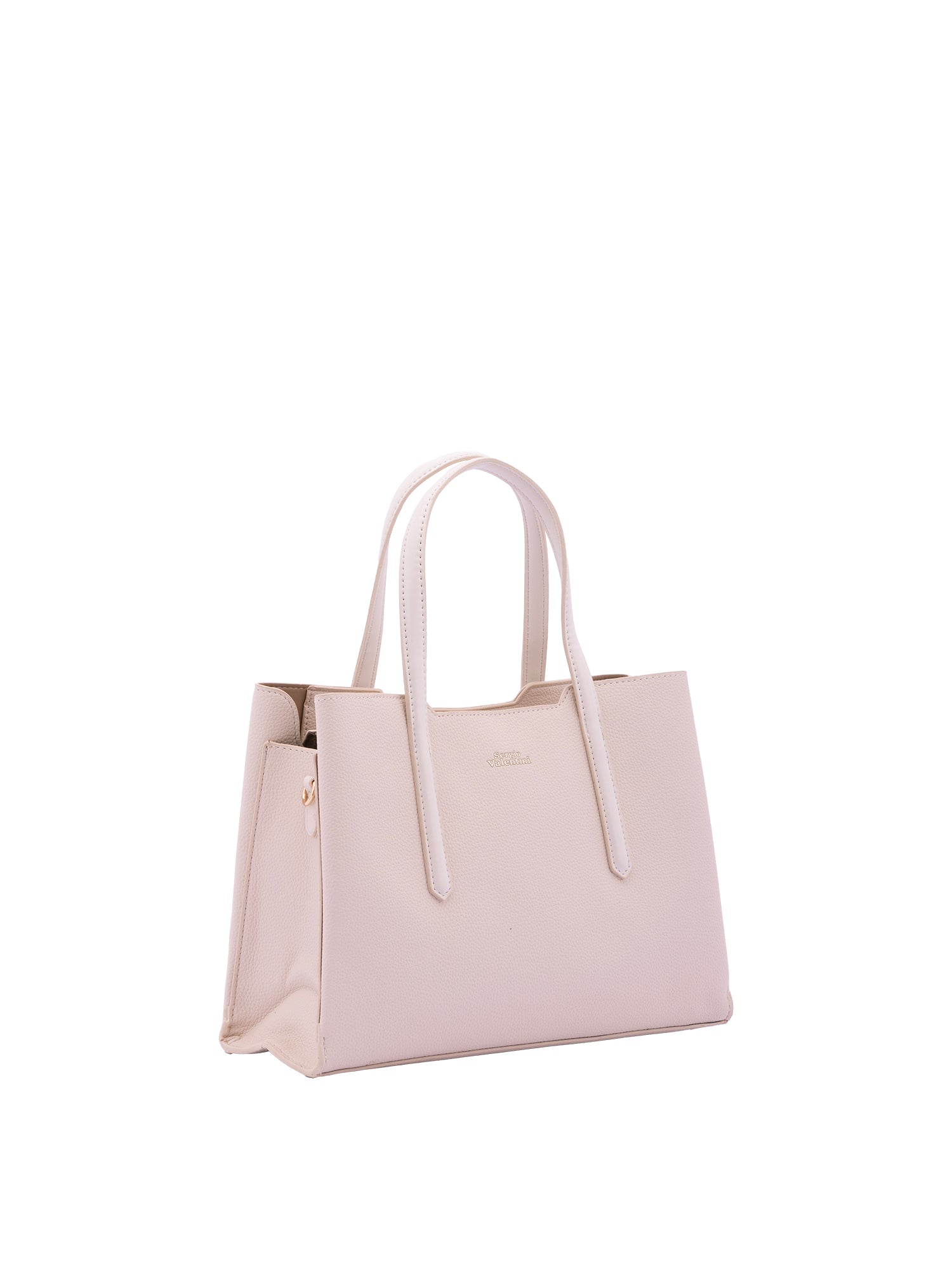 Borsa a mano da donna Ecopelle e zip 7179-BEIGE Sergio Valentini