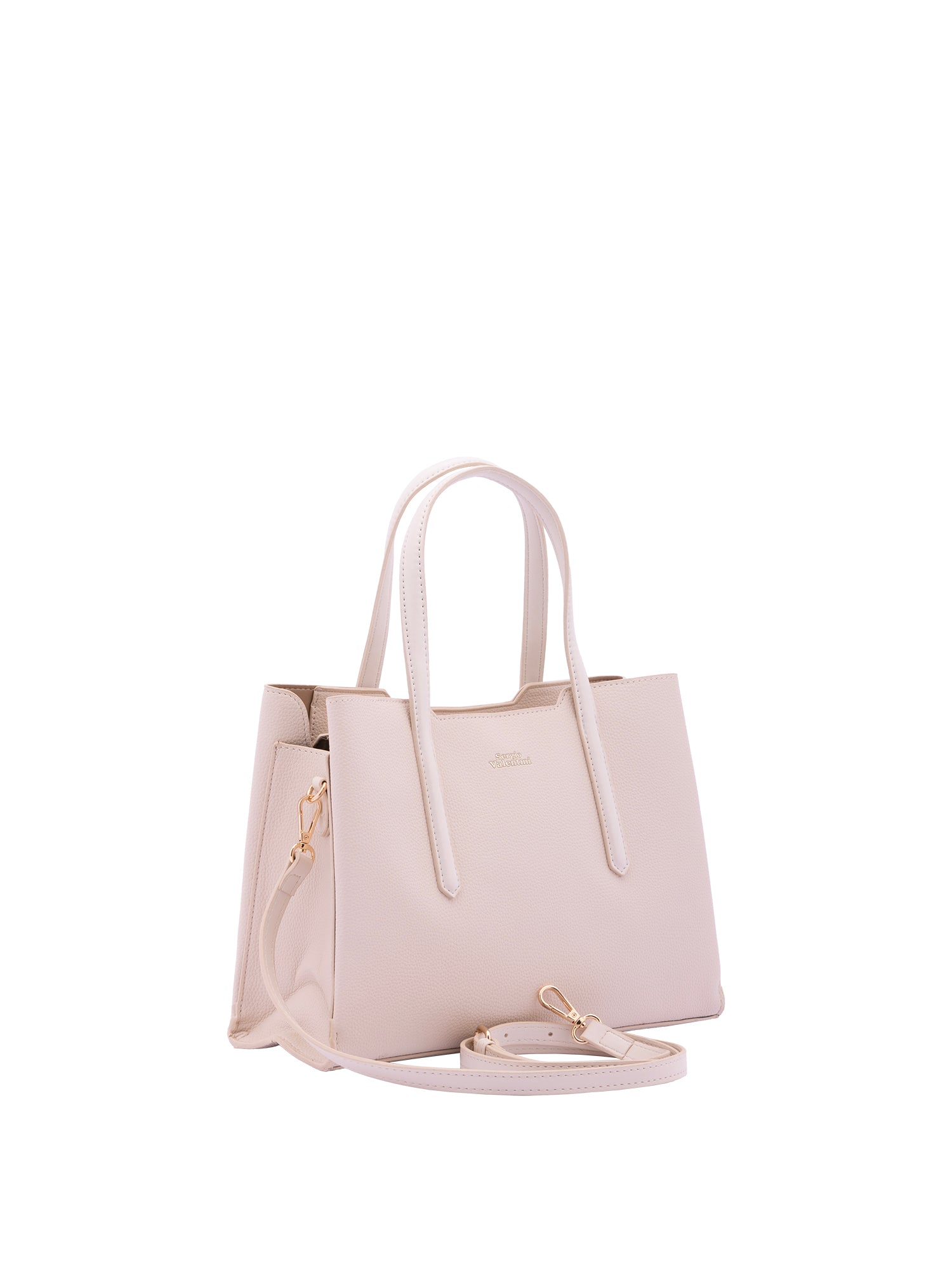 Borsa a mano da donna Ecopelle e zip 7179-BEIGE Sergio Valentini