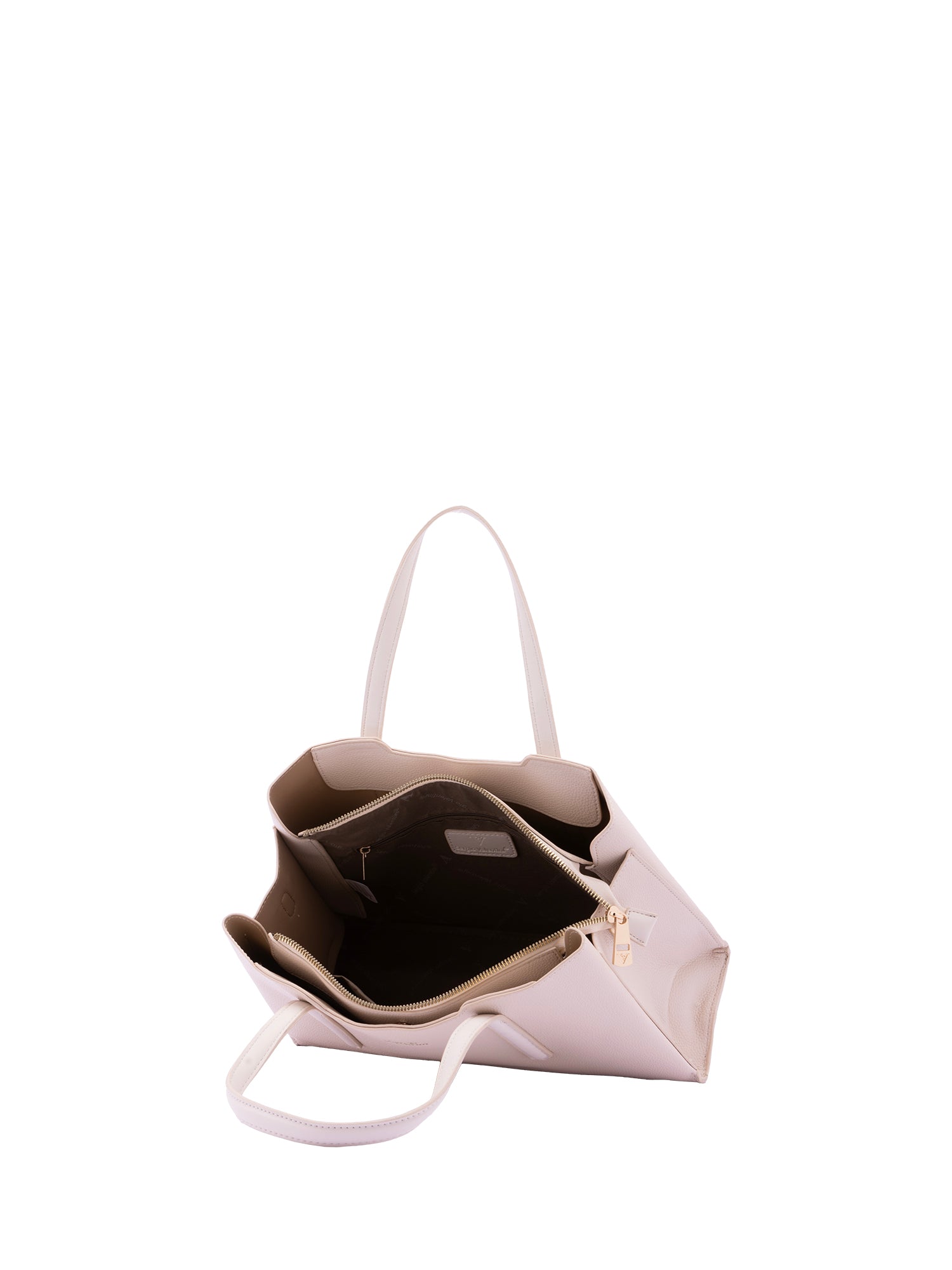 Borsa a mano da donna Ecopelle e zip 7179-BEIGE Sergio Valentini