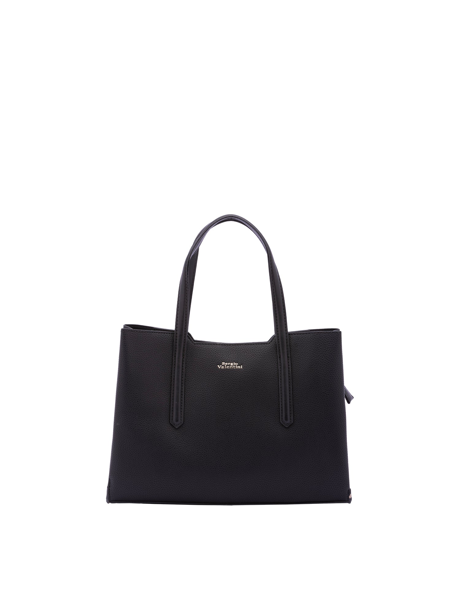 Borsa a mano da donna Ecopelle e zip 7179-BLACK Sergio Valentini