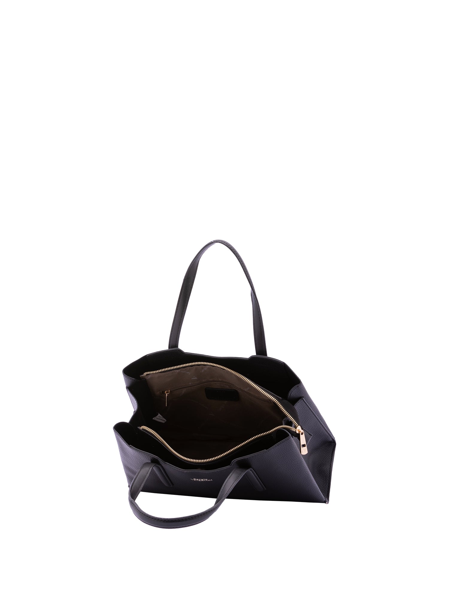 Borsa a mano da donna Ecopelle e zip 7179-BLACK Sergio Valentini