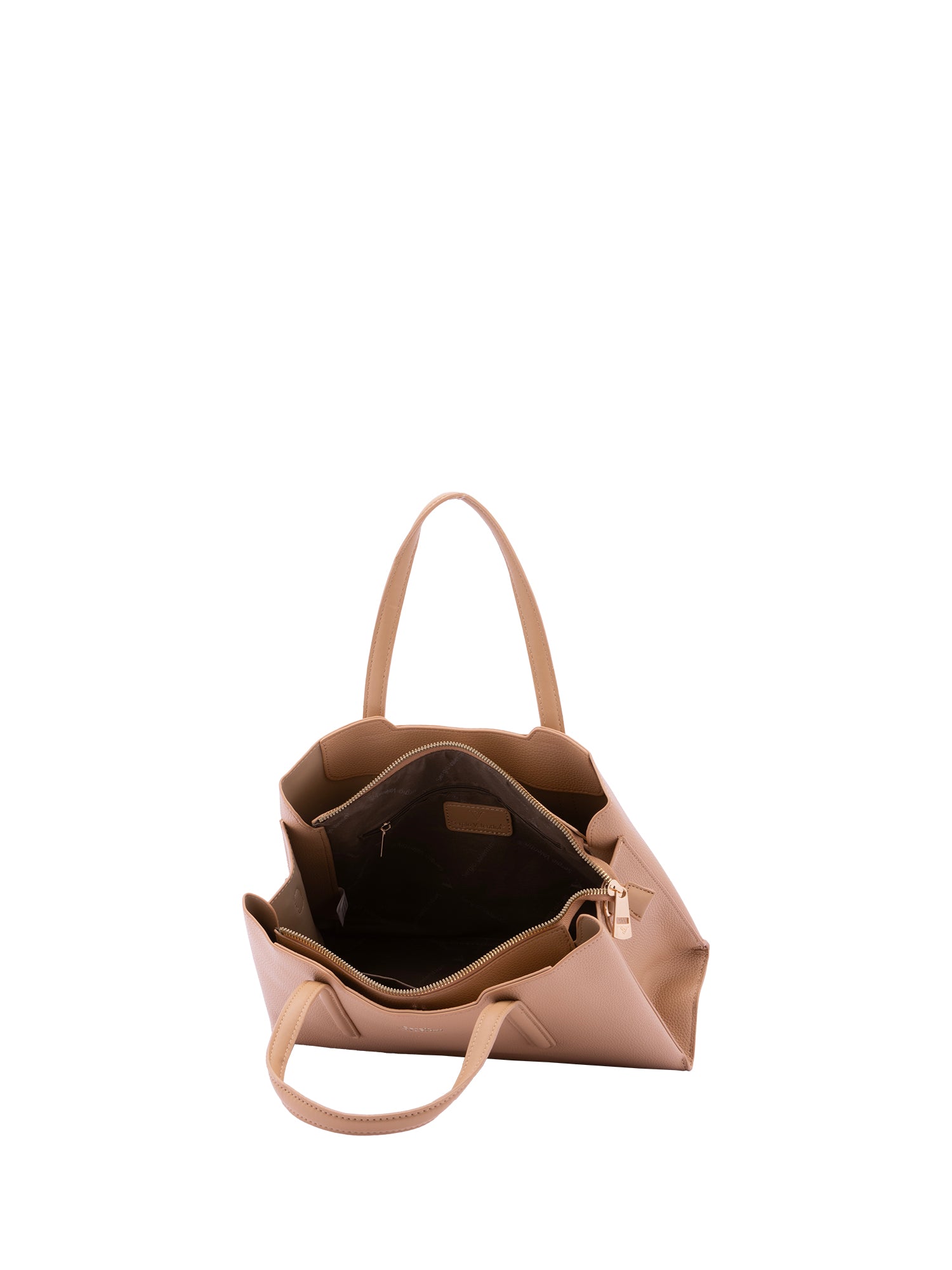 Borsa a mano da donna Ecopelle e zip 7179-CHOCO Sergio Valentini