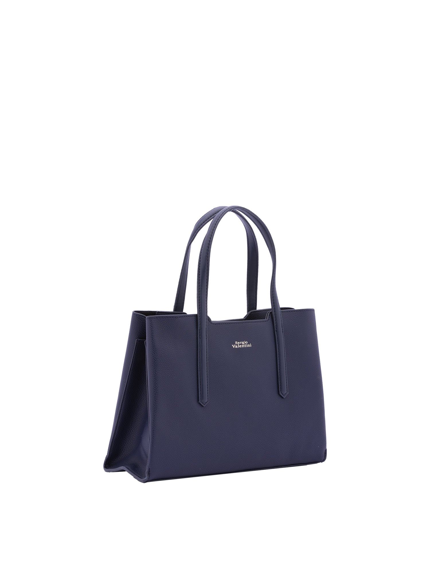 Borsa a mano da donna Ecopelle e zip 7179-DARK BLUE Sergio Valentini