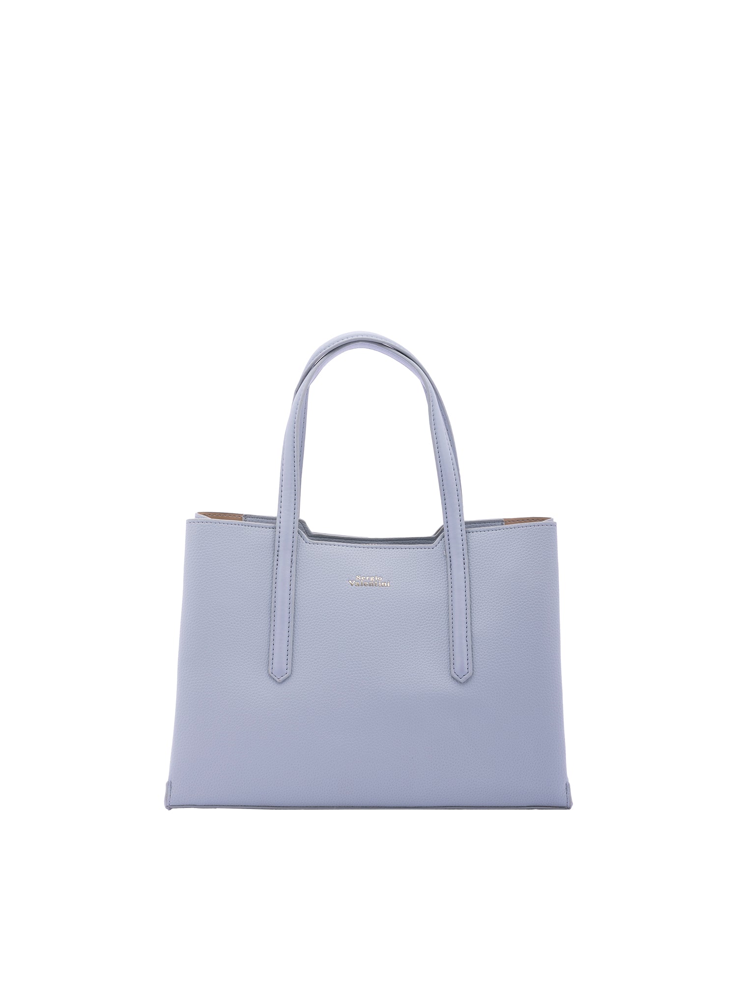 Borsa a mano da donna Ecopelle e zip 7179-LIGHT BLUE Sergio Valentini