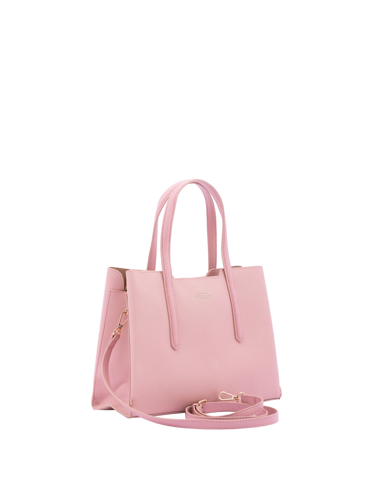 Borsa a mano da donna Ecopelle e zip 7179-PINK Sergio Valentini