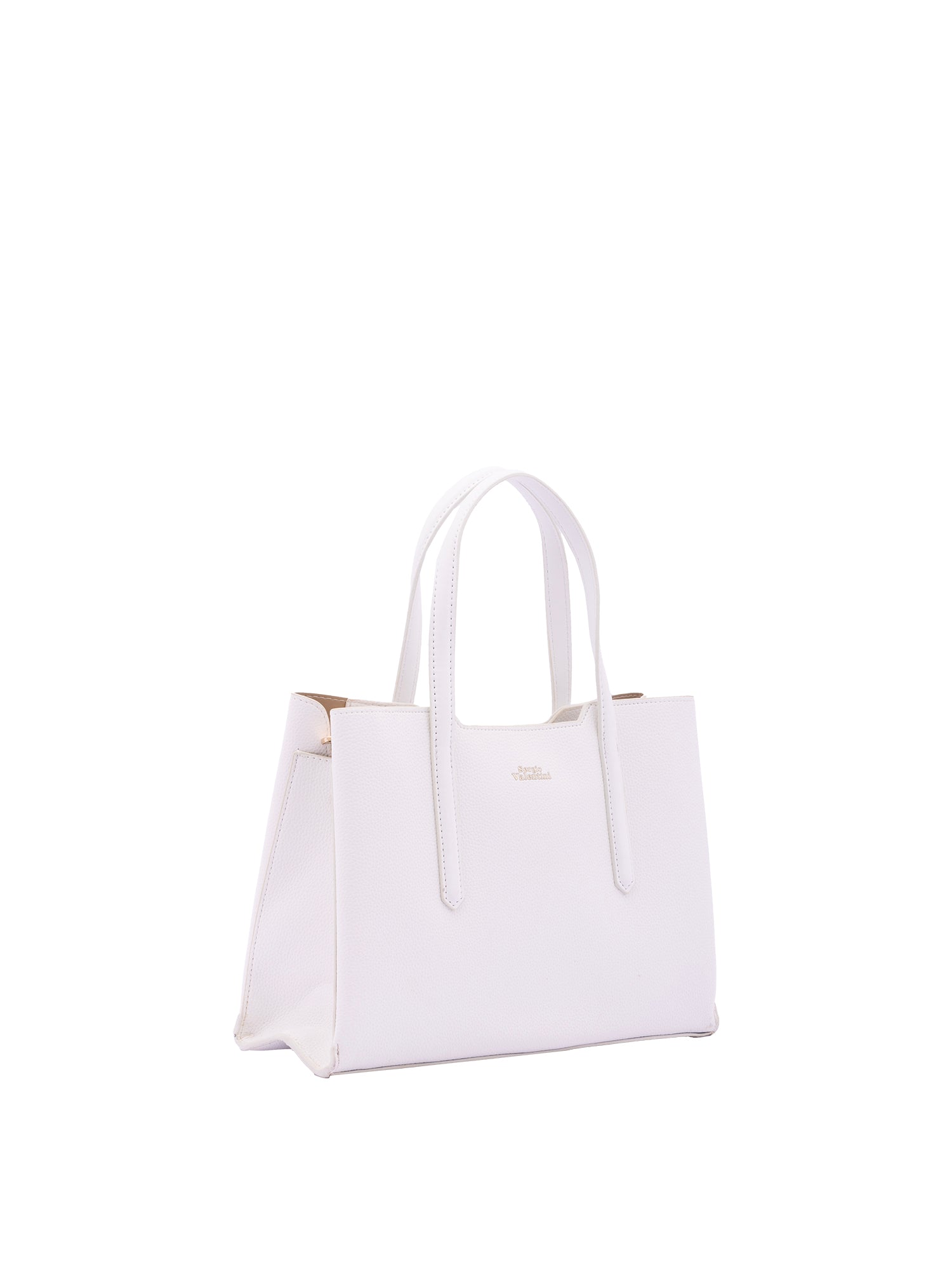 Borsa a mano da donna Ecopelle e zip 7179-WHITE Sergio Valentini