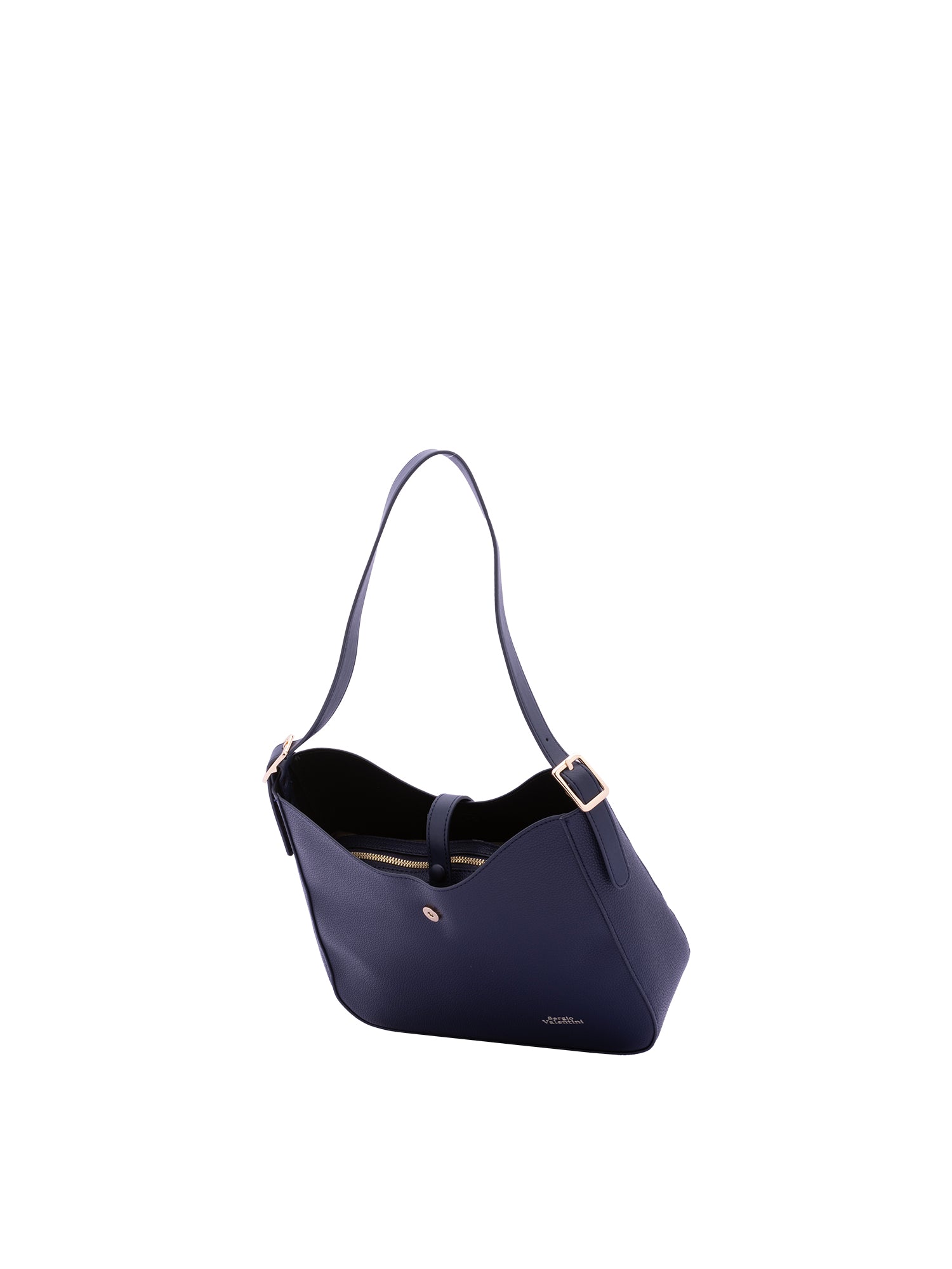 Borsa a tracolla da donna Ecopelle 7180-DARK BLUE Sergio Valentini